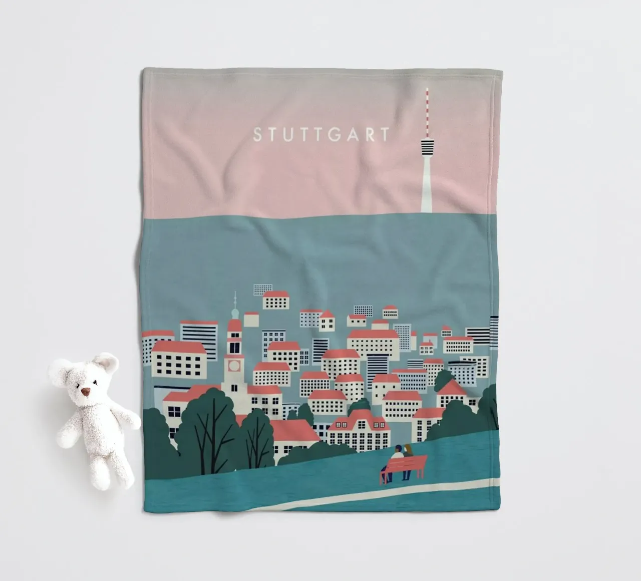 Stuttgart coperta in pile da Katinka Reinke