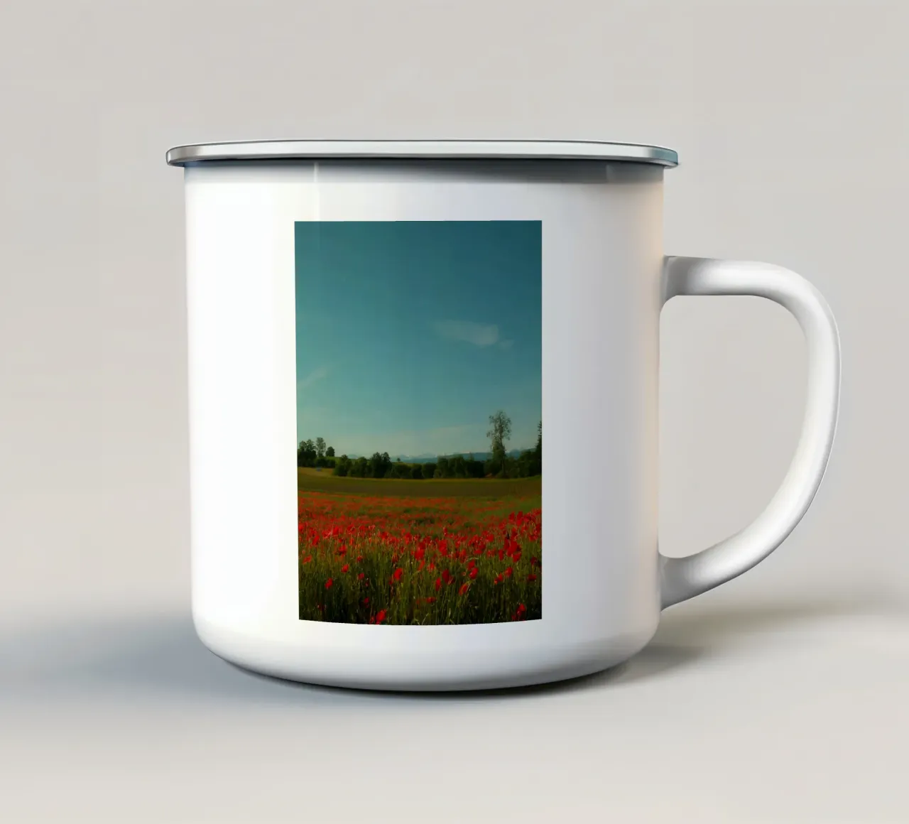 Swiss Poppy Field tazza in smalto da FujiSwiss