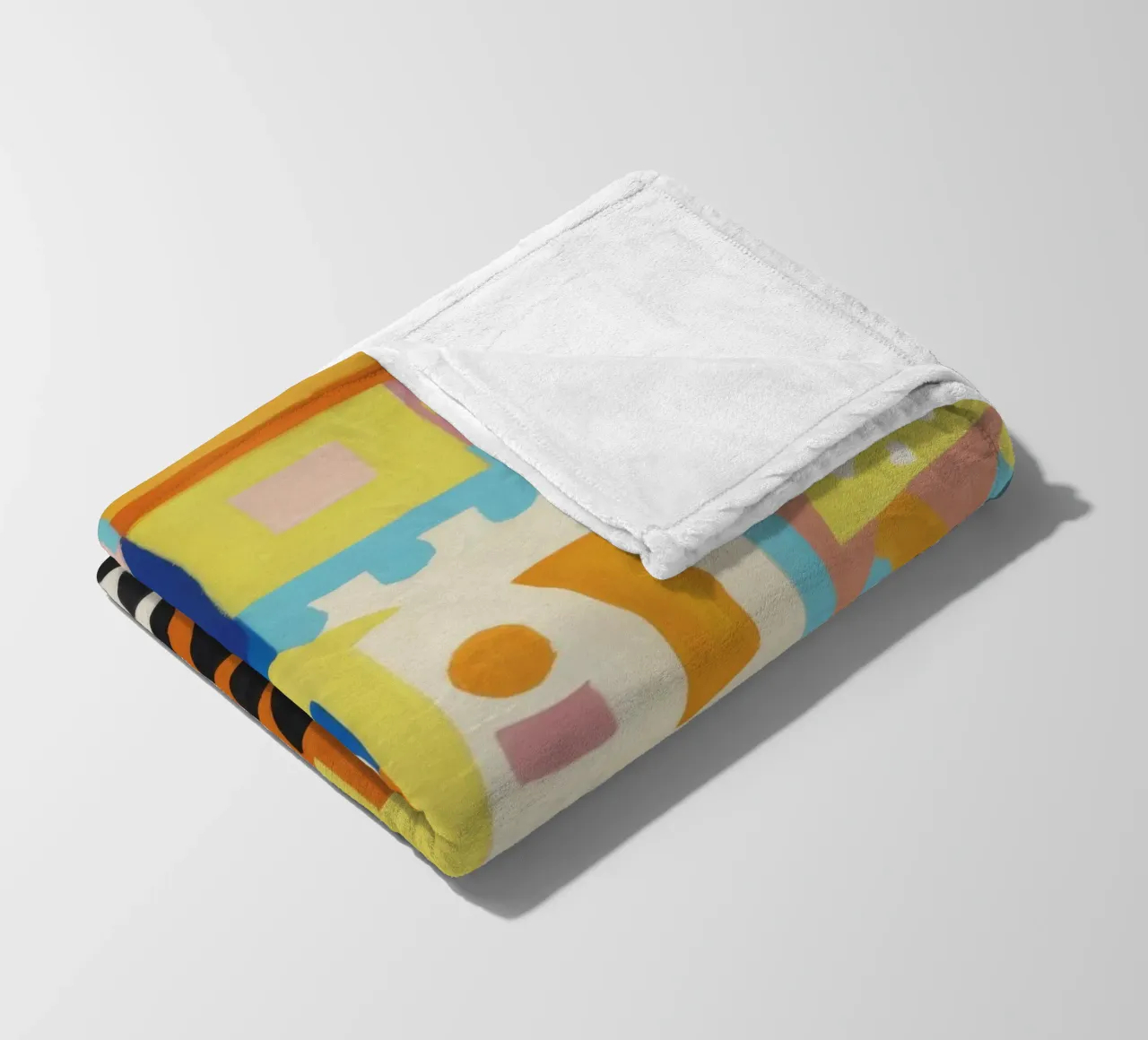 Folk Art Face fleece blanket by Zep Layers