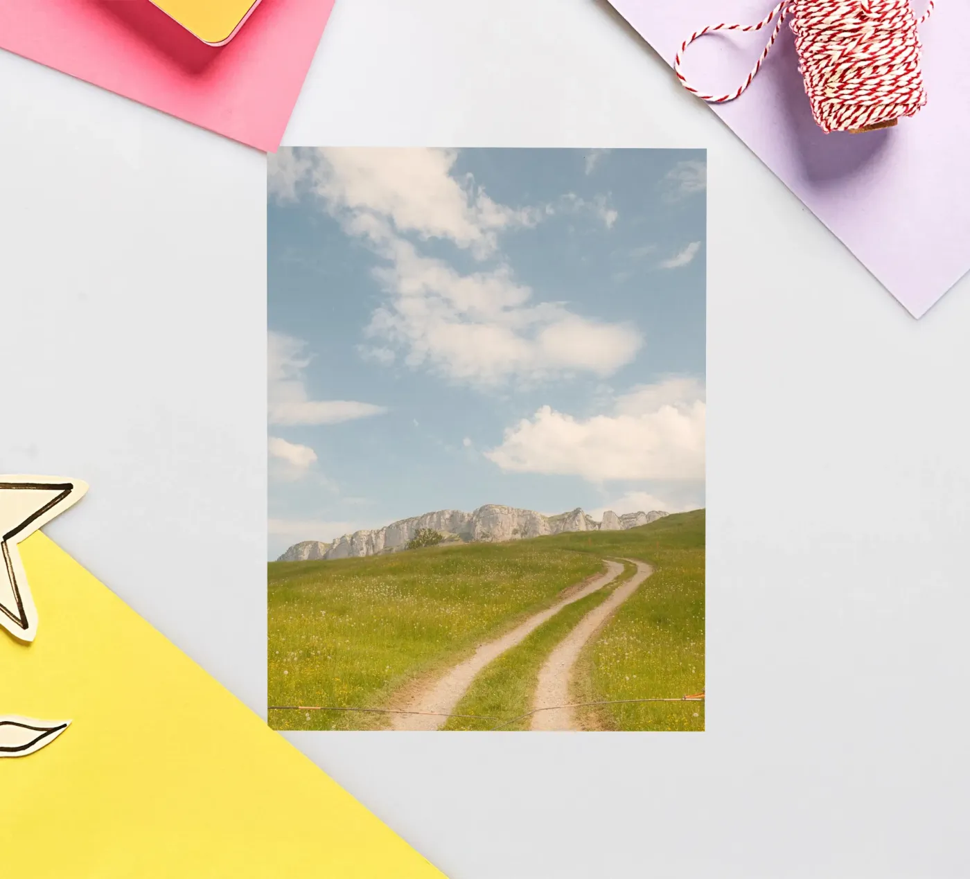 Alpine Meadow Path sticker by FujiSwiss