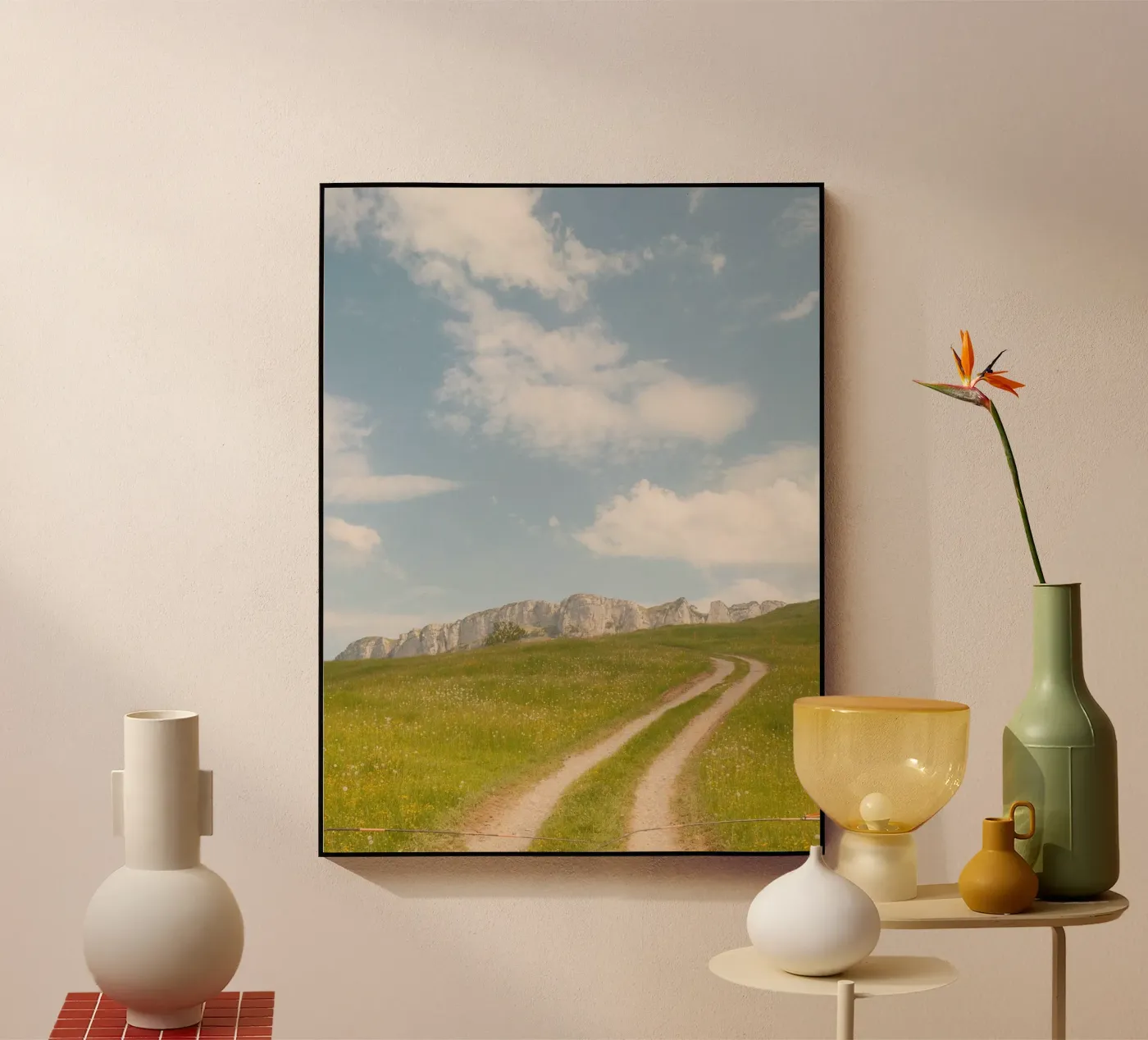 Alpine Meadow Path acryl van FujiSwiss