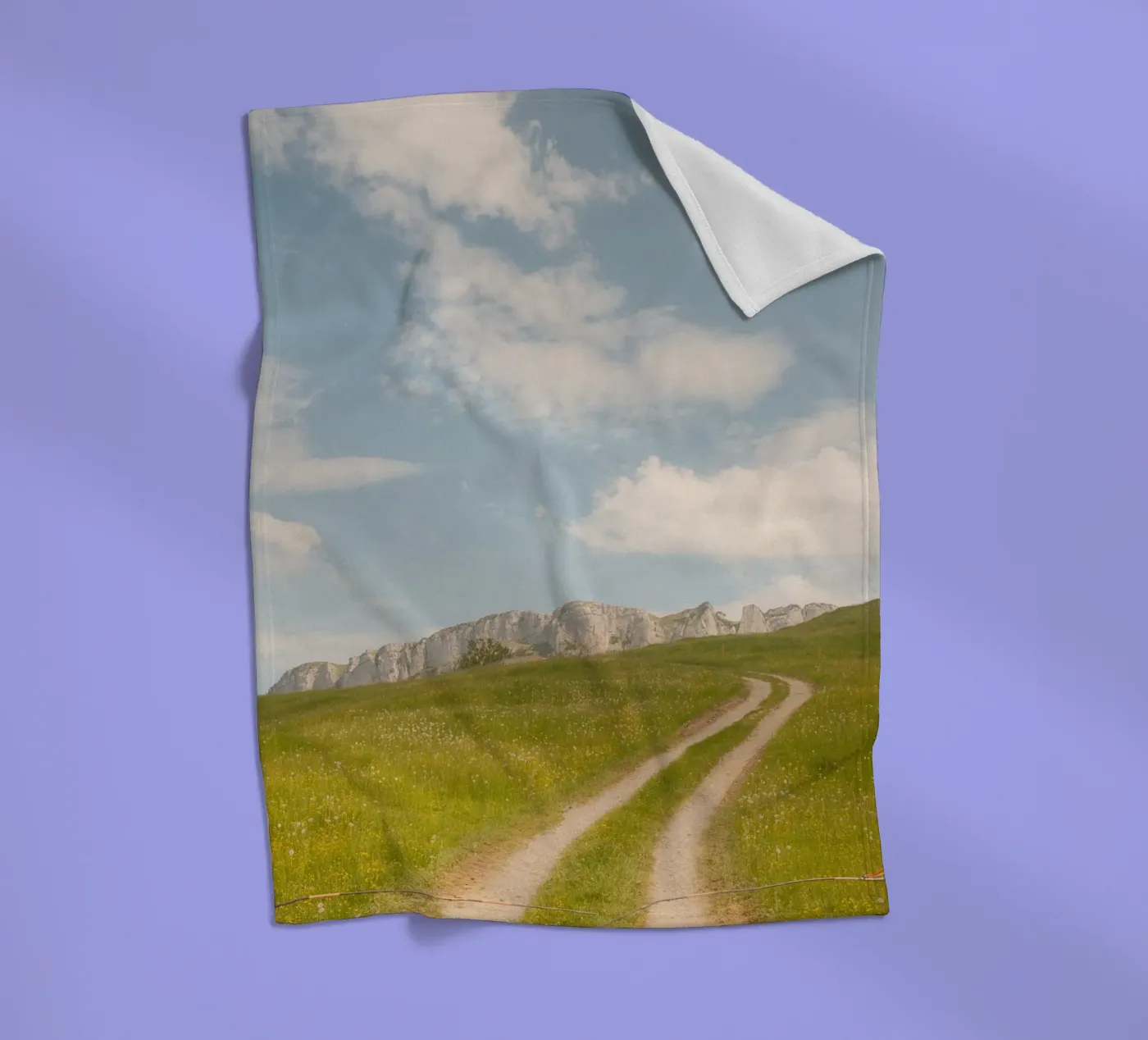 Alpine Meadow Path Fleecedecke von FujiSwiss