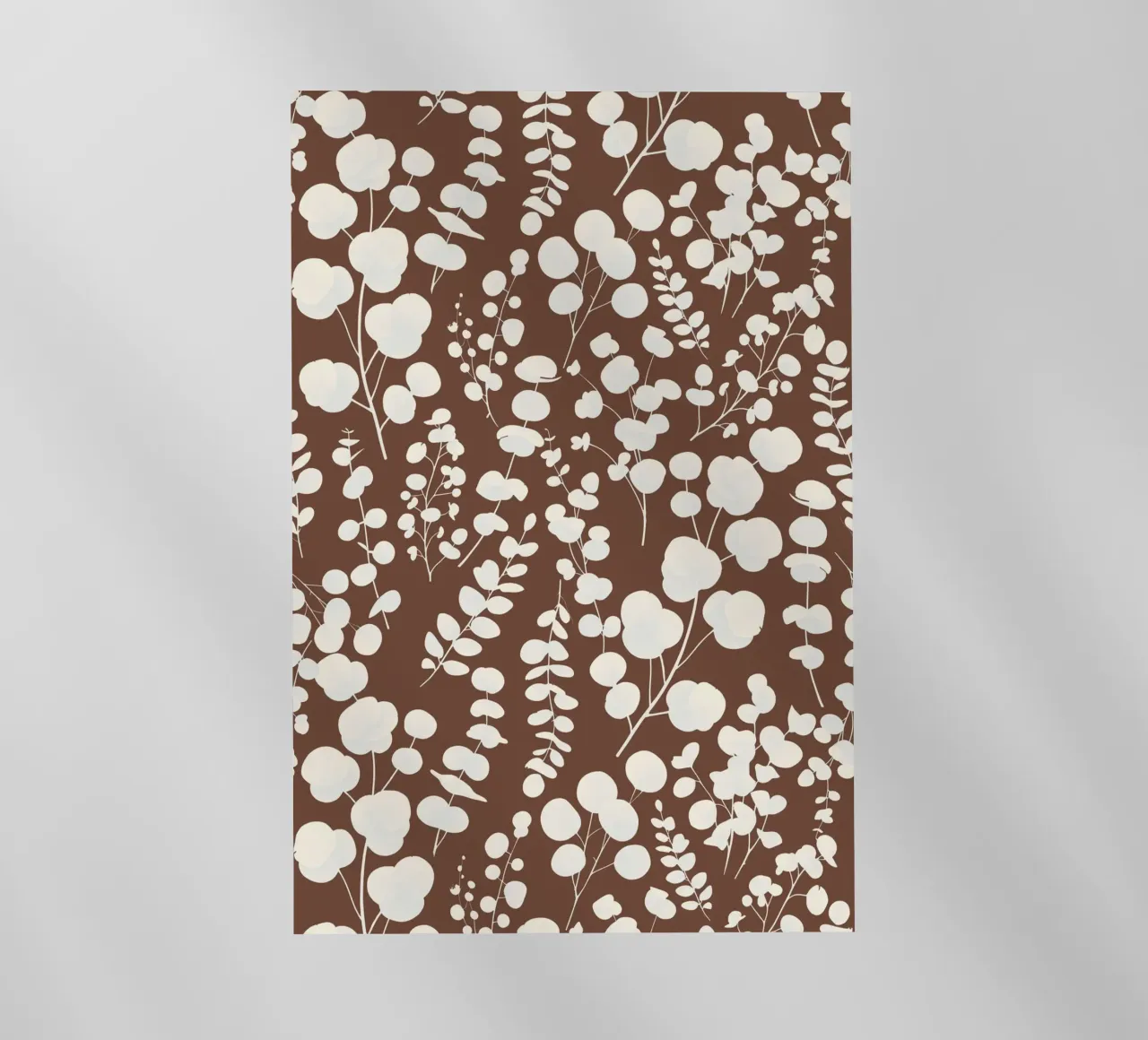 Eucalyptus Leaves Pattern Dark Brown backlit film by SilverPegasus
