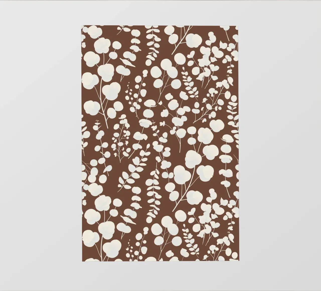 Eucalyptus Leaves Pattern Dark Brown backlit film by SilverPegasus