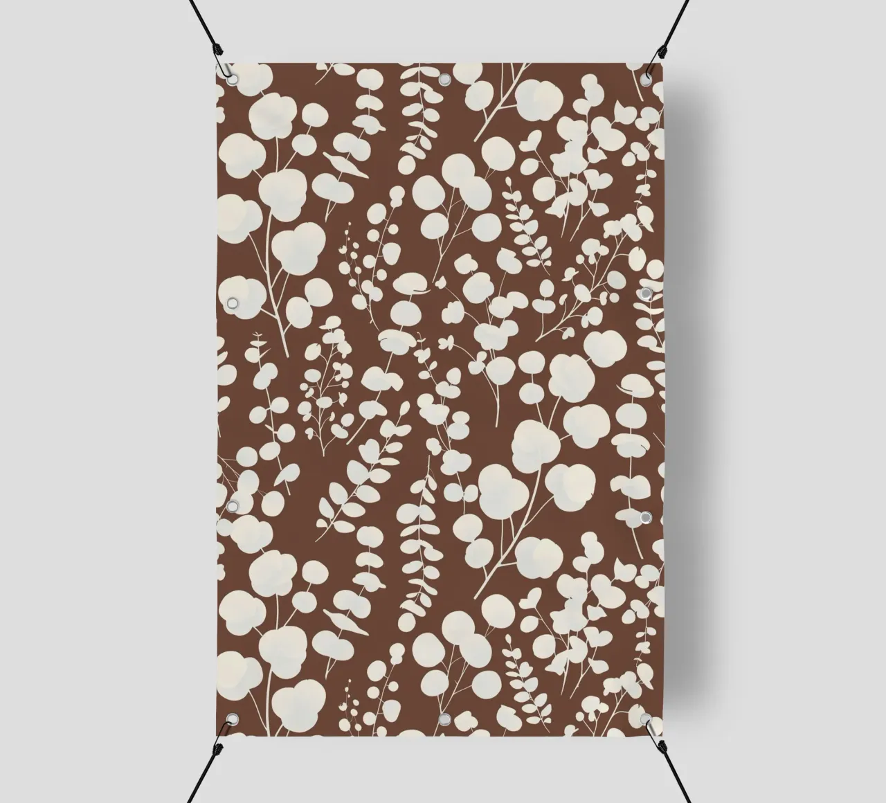 Eucalyptus Leaves Pattern Dark Brown pvc cover by SilverPegasus
