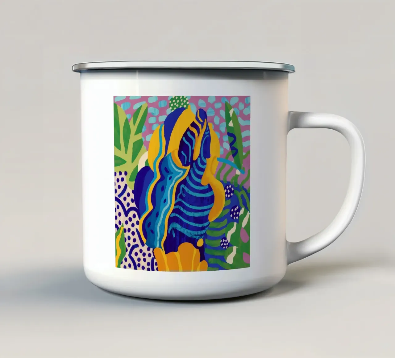 Flusso del fiume Azzurro tazza in smalto da Zep Layers