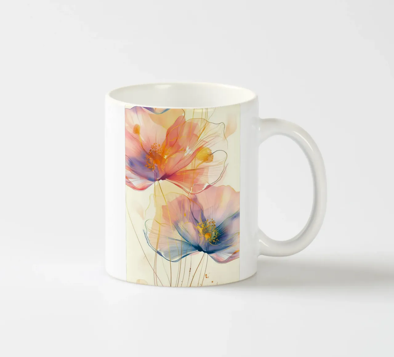 Fiori delicati tazza in ceramica da Justyna Jaszke JBJart