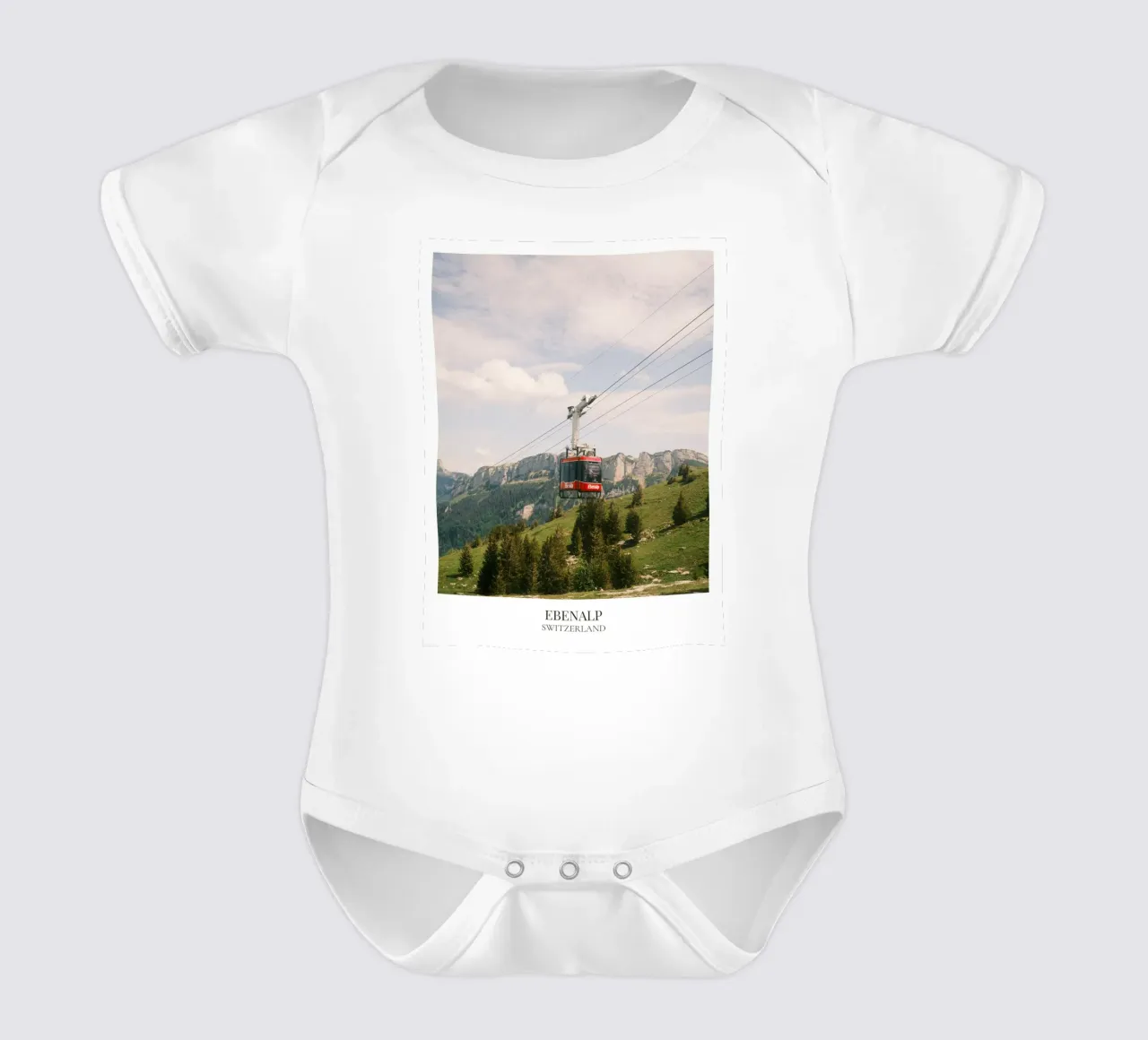Ebenalp: Switzerland body neonato maniche corte da FujiFrames