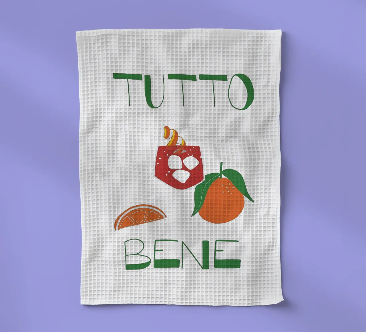 Tutto Bene canovaccio da cucina da Attaboy Dsgn