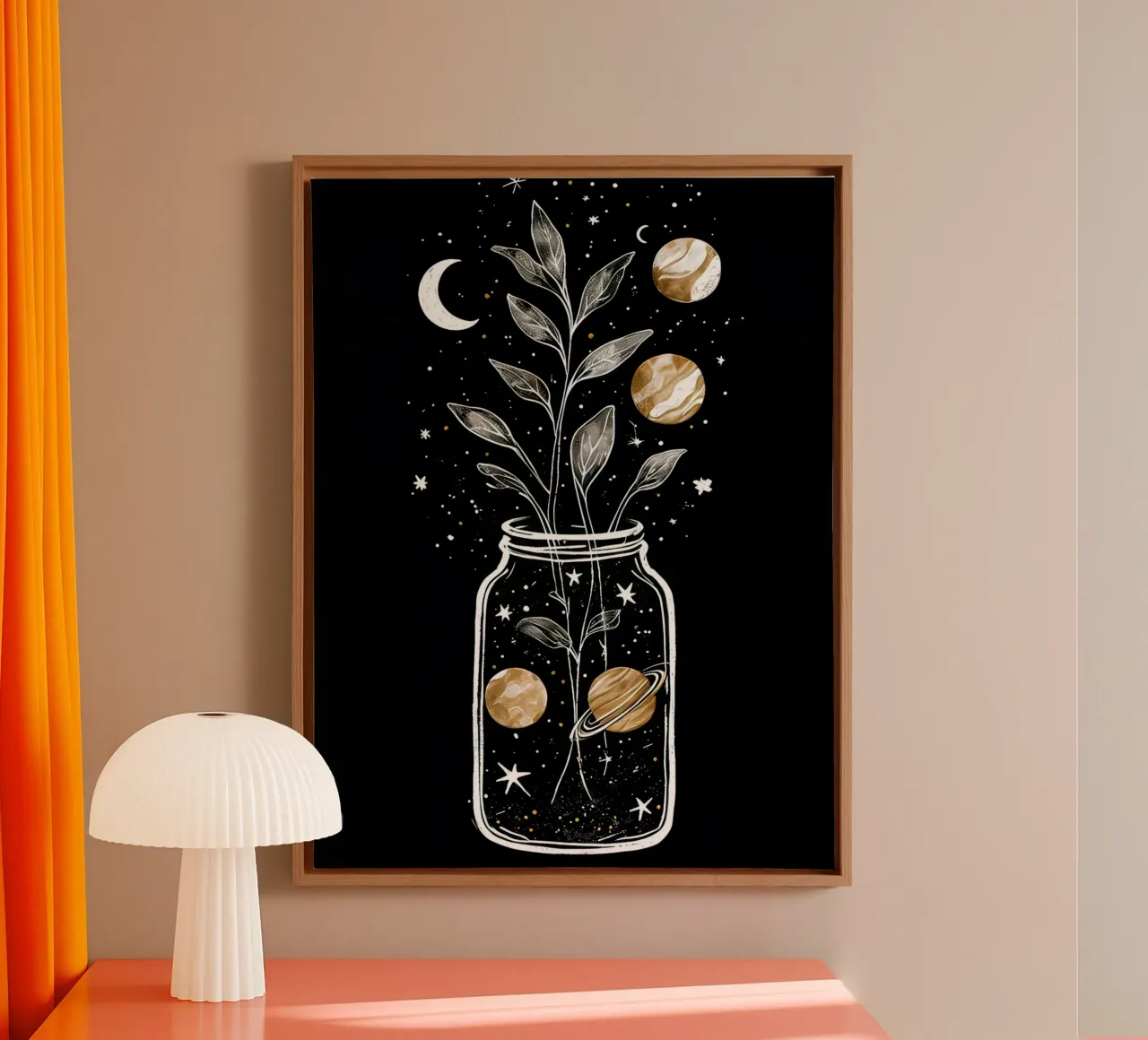 Zauberpflanze Leinwand mit Schattenfugenrahmen von 🎁 ARTVI-SHOP