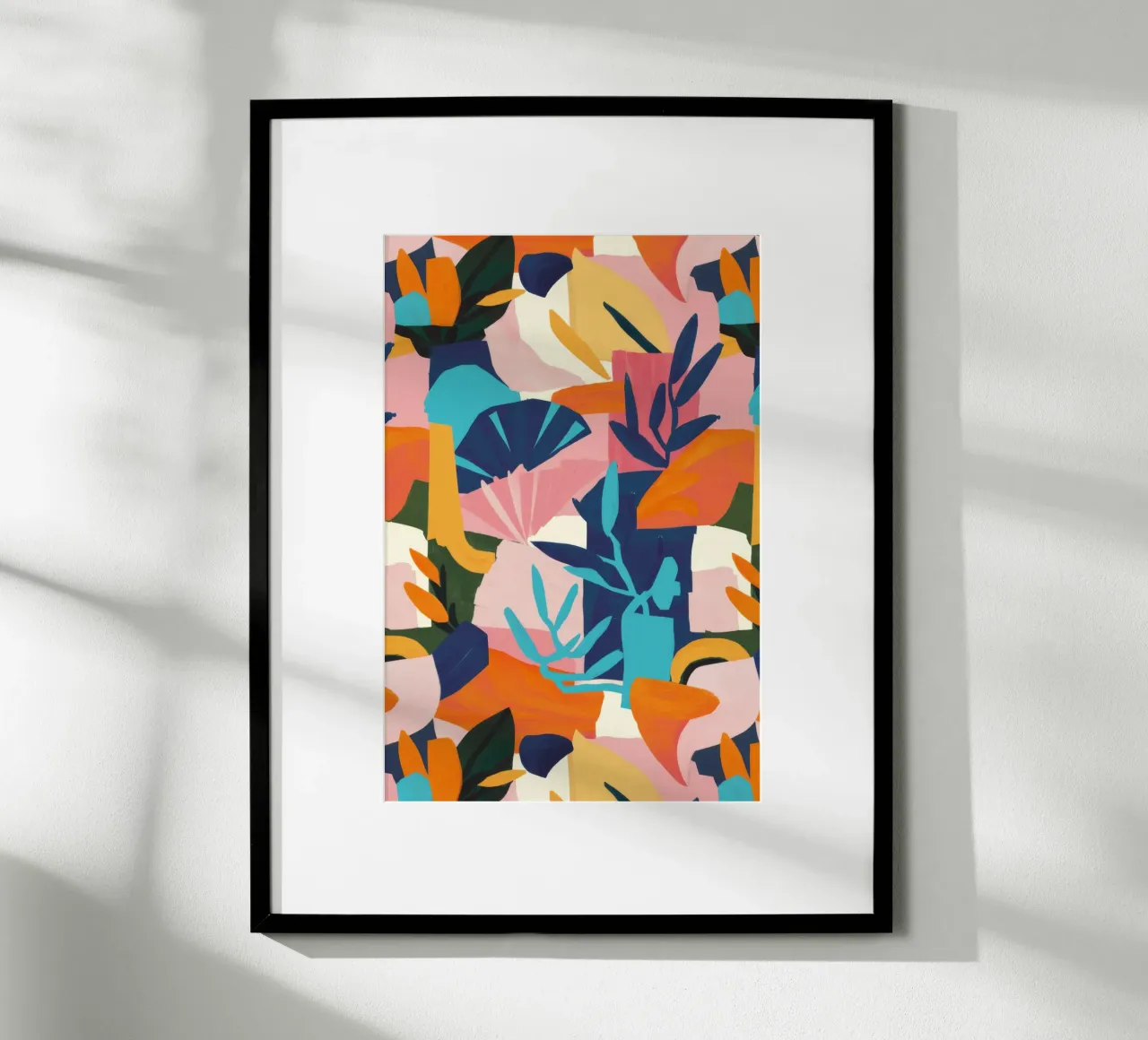 Sinfonia di foglie tropicali poster con telaio in plastica da Zep Layers