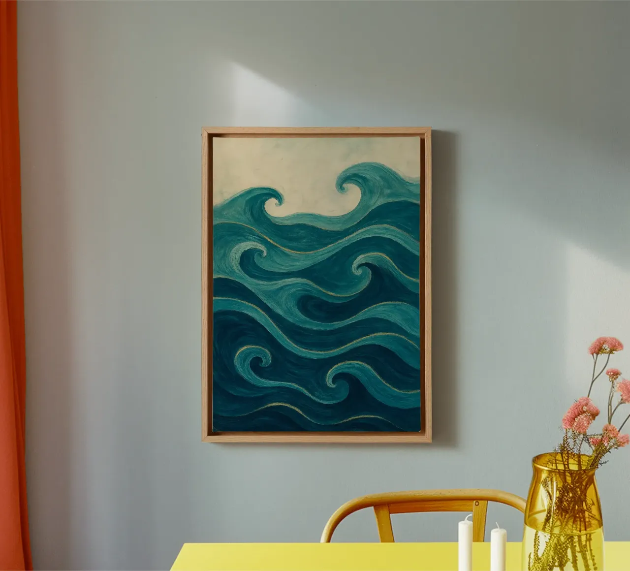 Ocean Pulse tela con Cornice a cassetta da Mosaic Dialogue