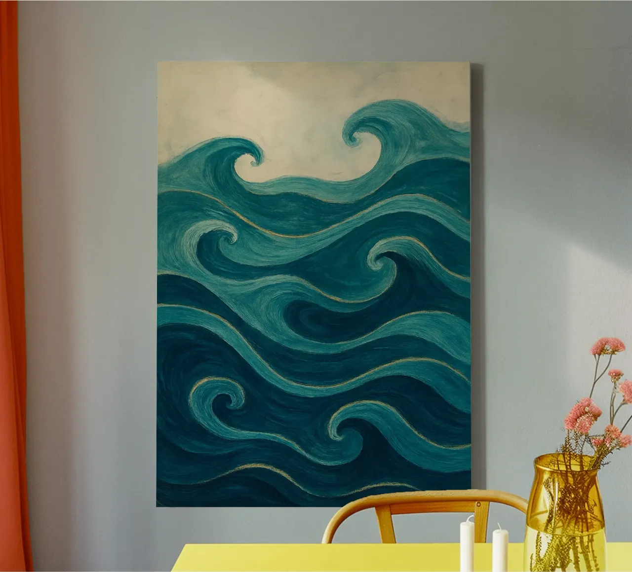 Ocean Pulse tela con Cornice a cassetta da Mosaic Dialogue