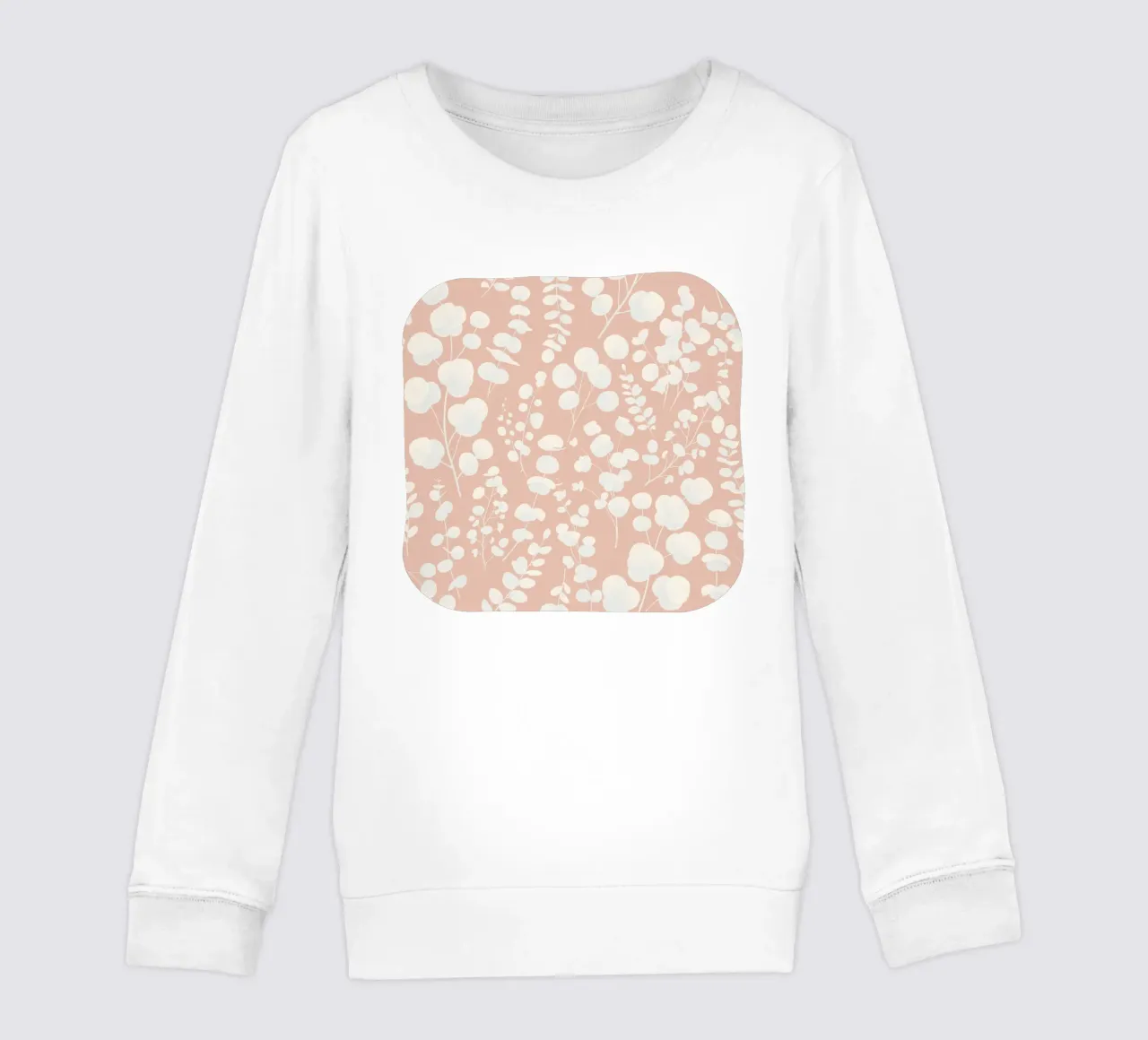 Pattern Foglie di Eucalipto Blush felpa bambino da SilverPegasus