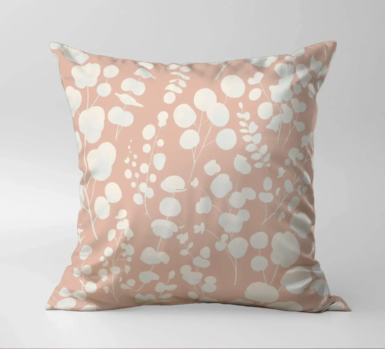 Pattern Foglie di Eucalipto Blush cuscino da SilverPegasus