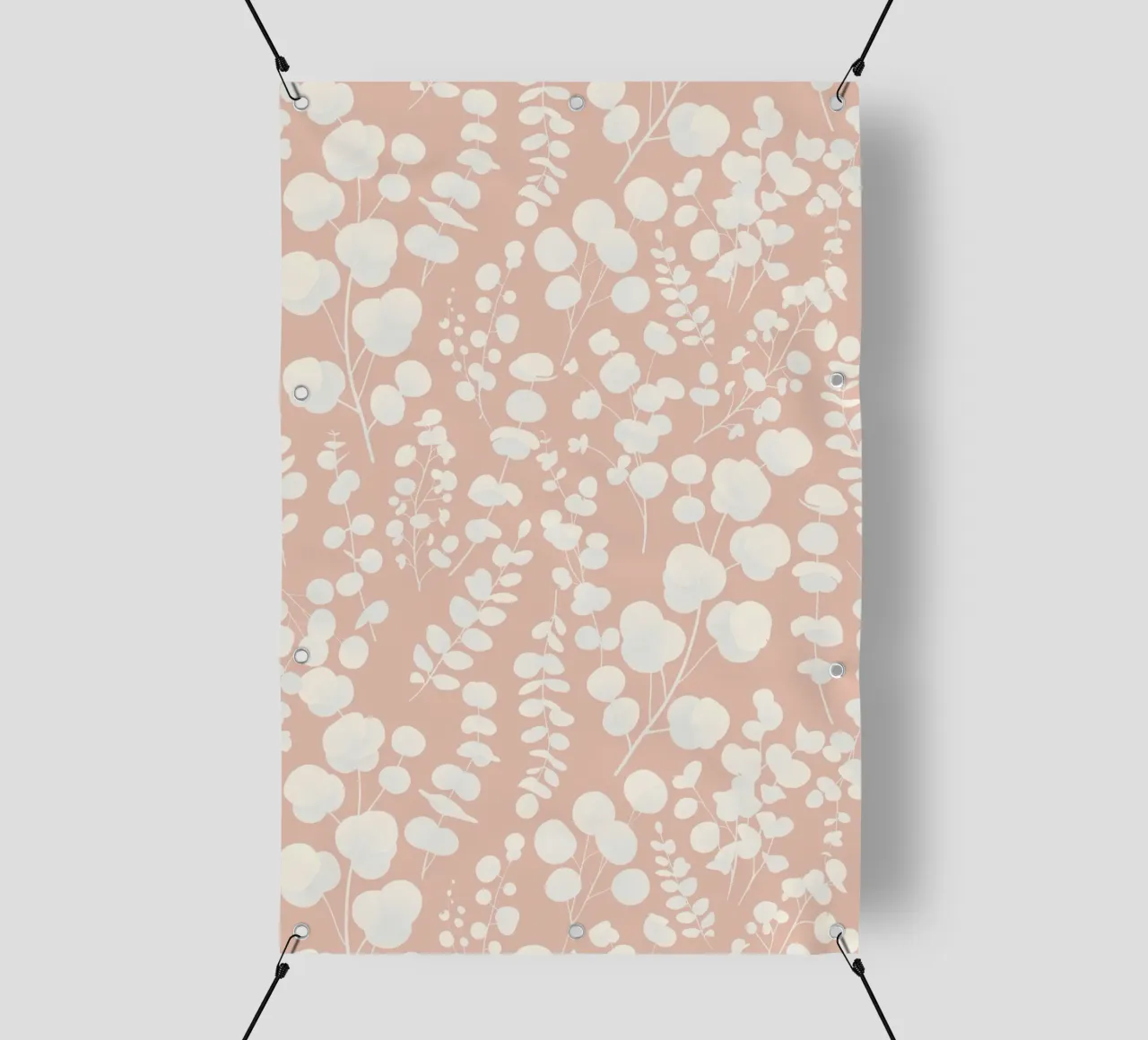 Pattern Foglie di Eucalipto Blush telo in pvc da SilverPegasus