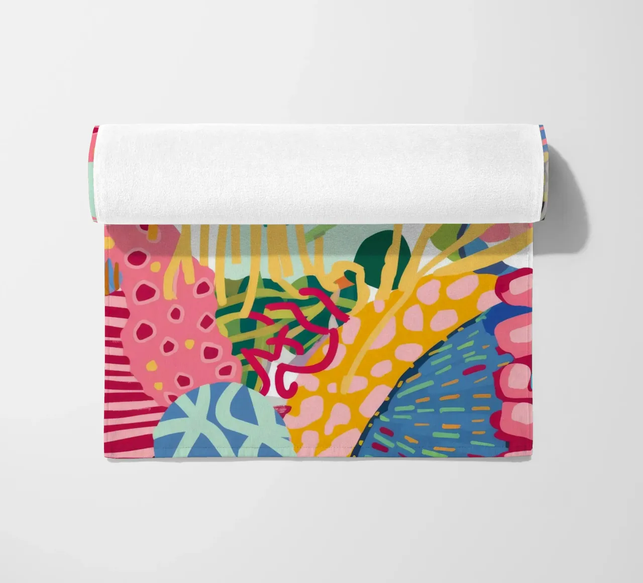 Pink Desert Dreamscape beach towel by Zep Layers