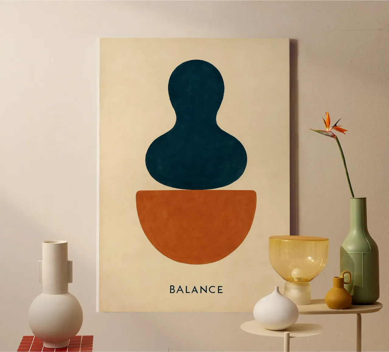 Balance tela con Cornice a cassetta da Mosaic Dialogue