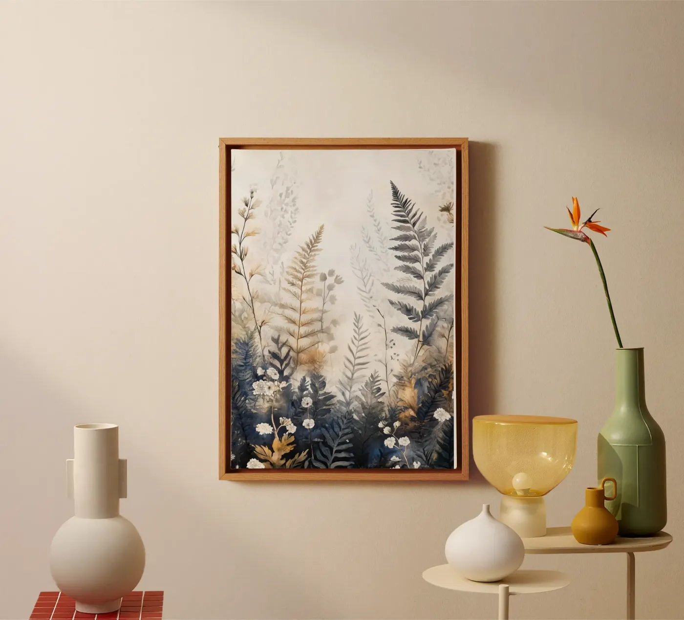 Ferns canvas by Justyna Jaszke JBJart