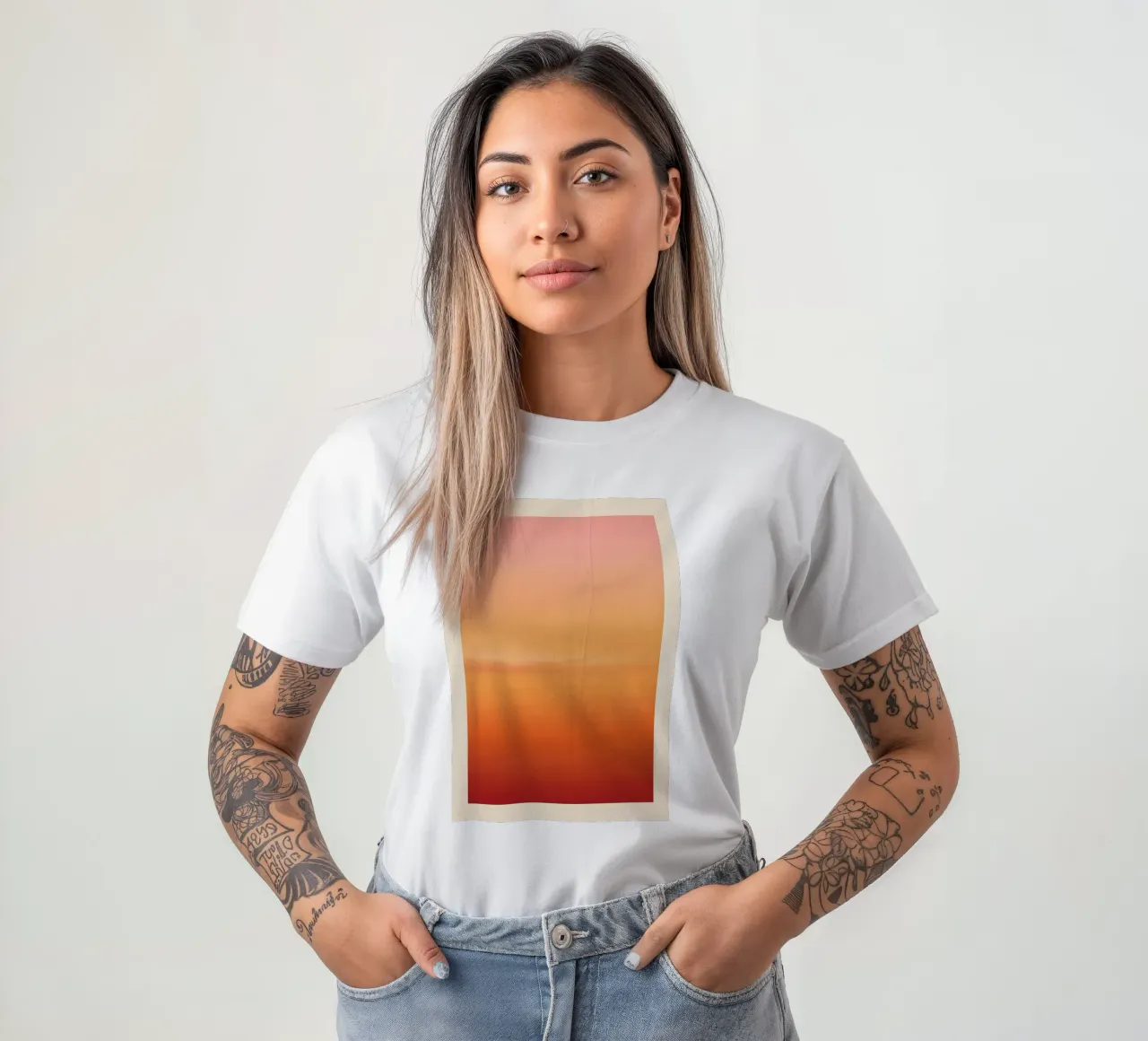 Peach Fade t-shirt by SMPLE