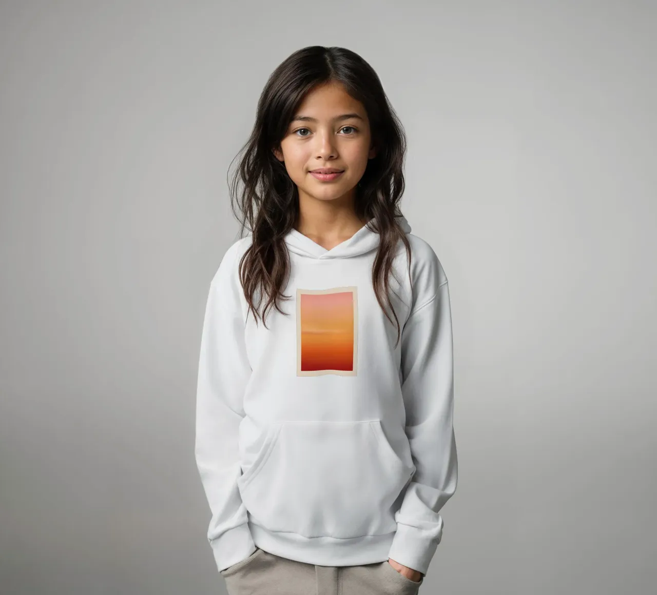 Peach Fade kids hoodie by SMPLE