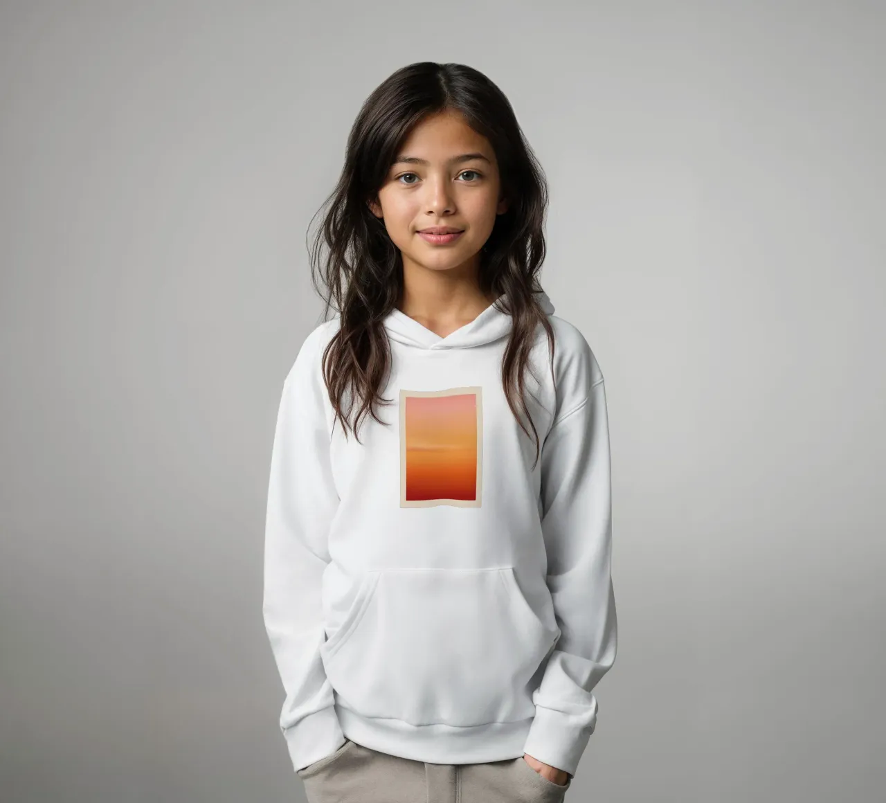 Peach Fade kids hoodie by SMPLE