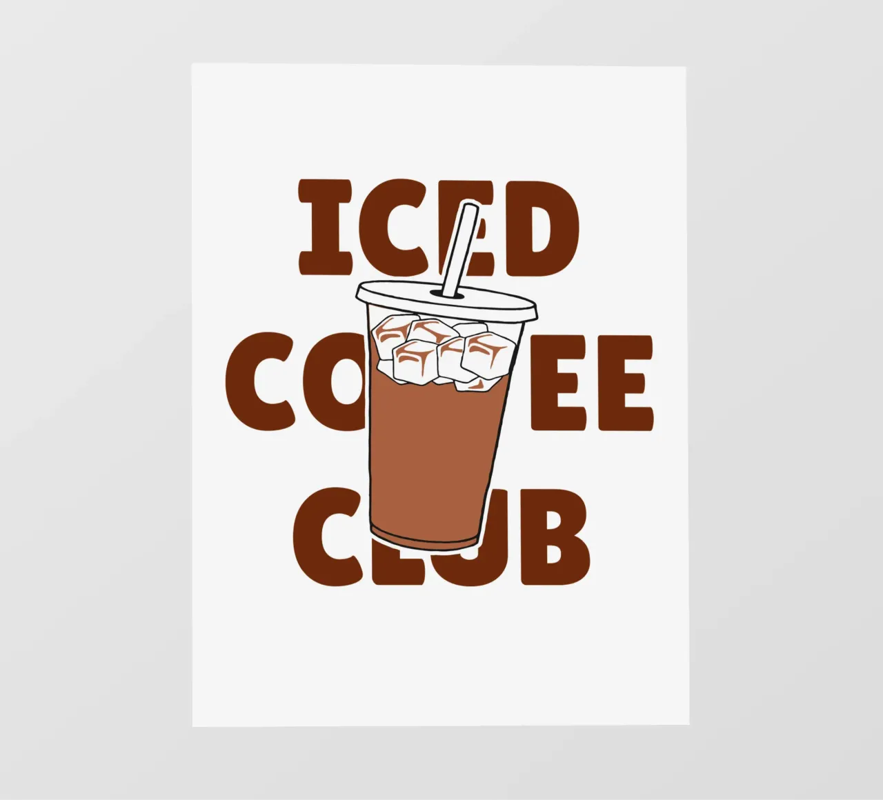 Club del caffè freddo telo in pvc da The Quote Collective