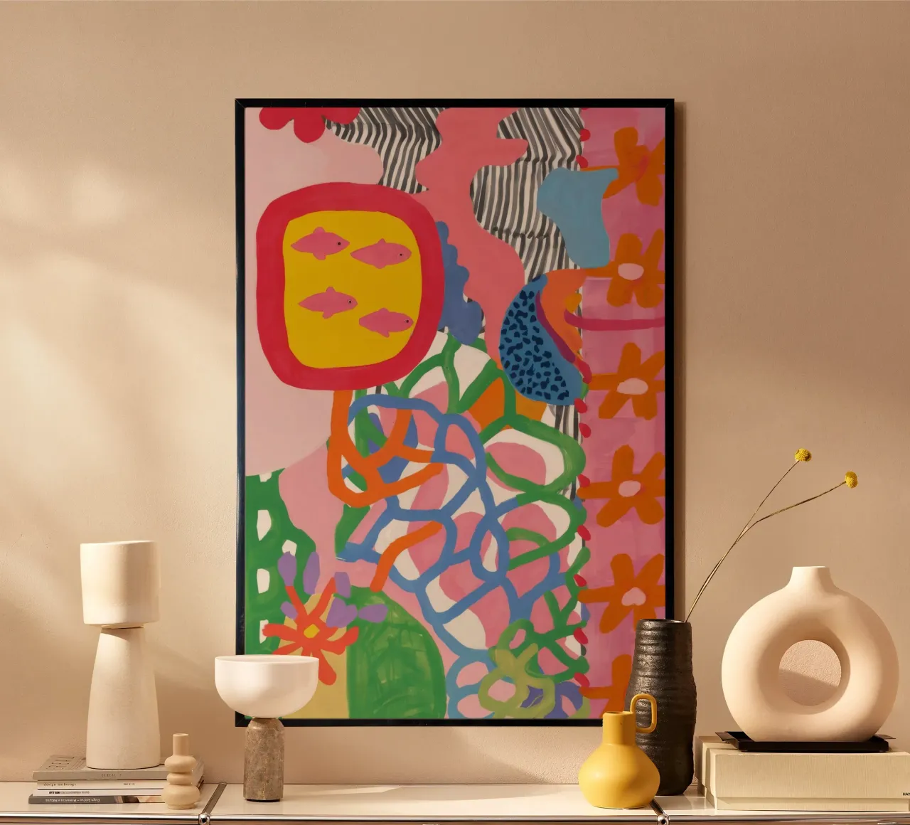 Portale Dreamscape rosa poster con telaio in plastica da Zep Layers