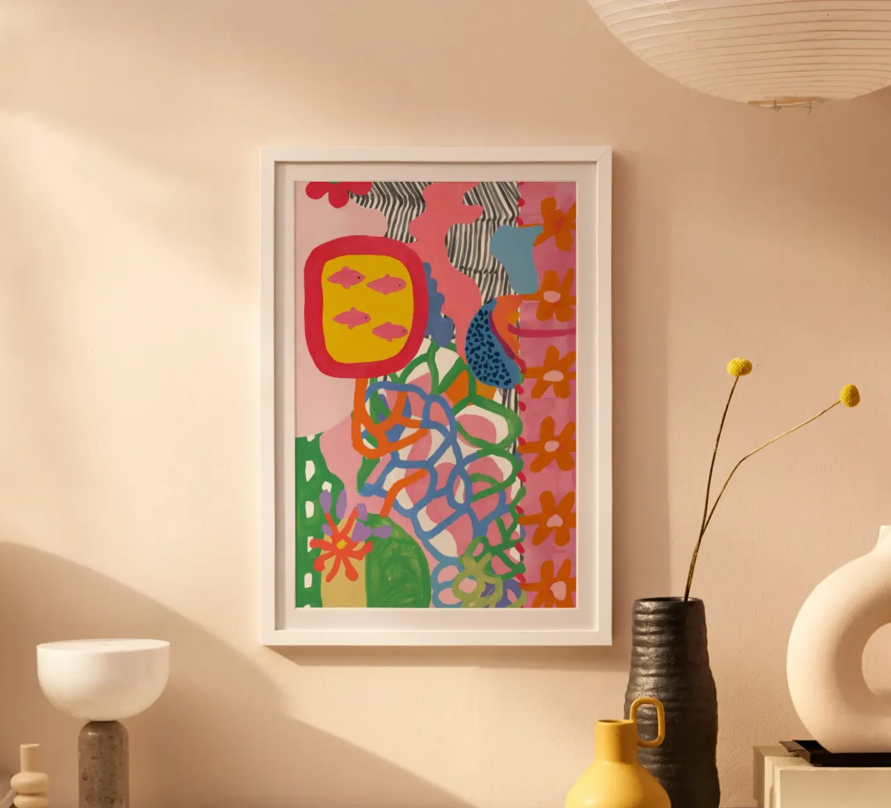 Portale Dreamscape rosa poster con telaio in plastica da Zep Layers