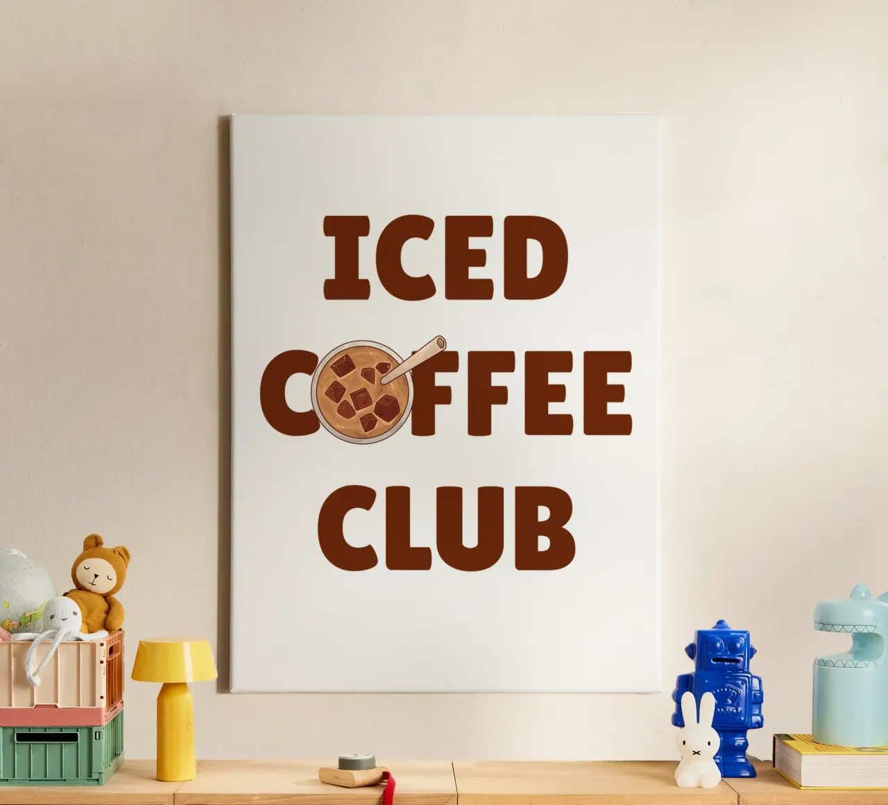 Club del caffè freddo tela da The Quote Collective