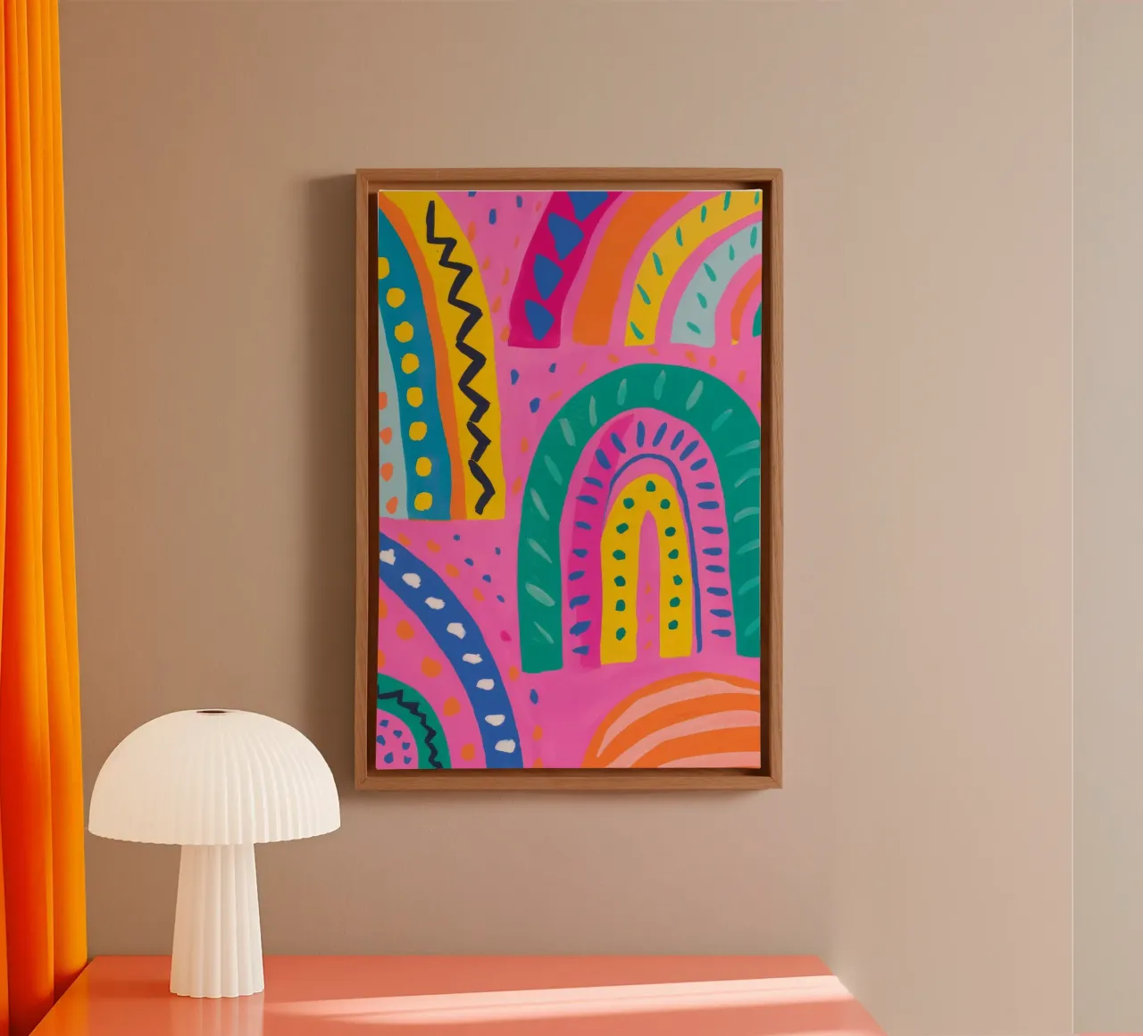 Arcobaleno Reverie tela con Cornice a cassetta da Zep Layers