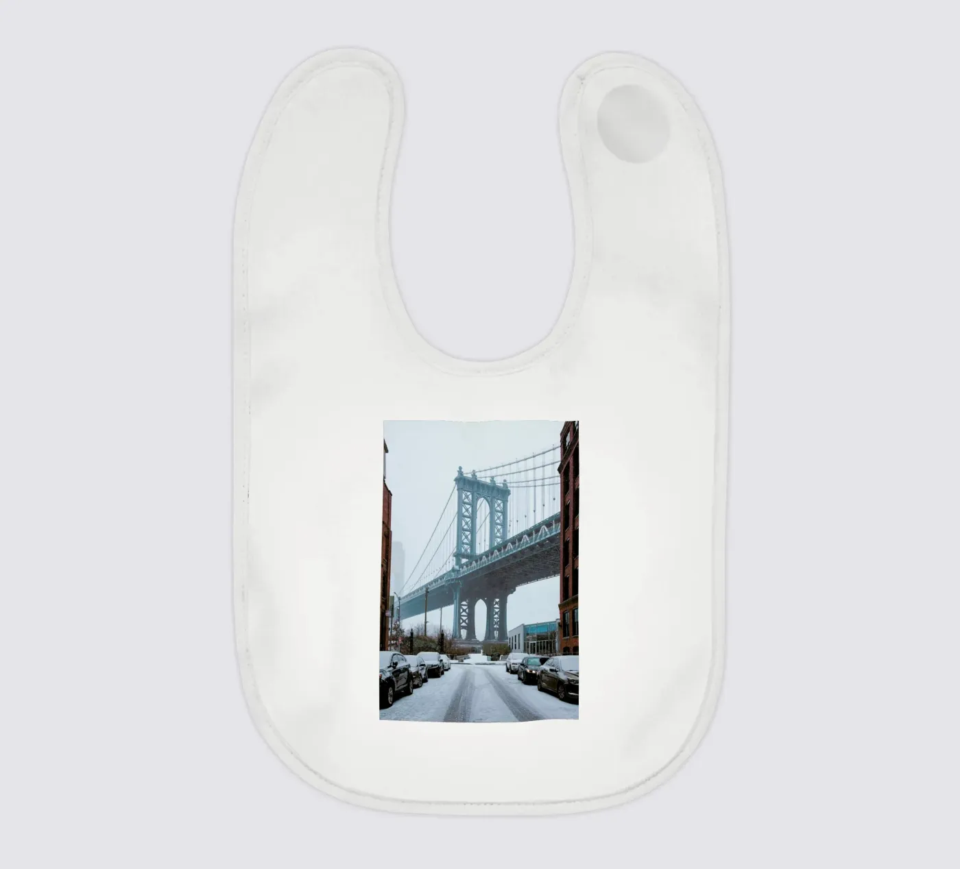 Winter Bridge baby bib by METROPOLIS