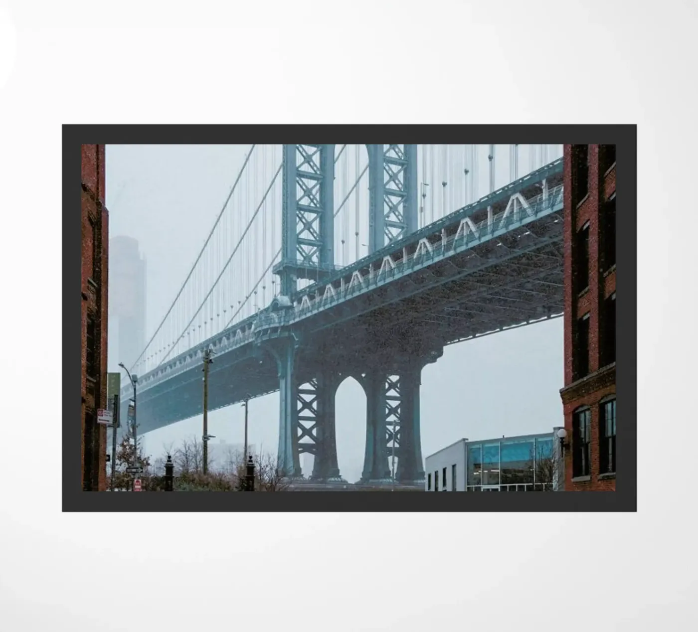 Winter Bridge doormat by METROPOLIS