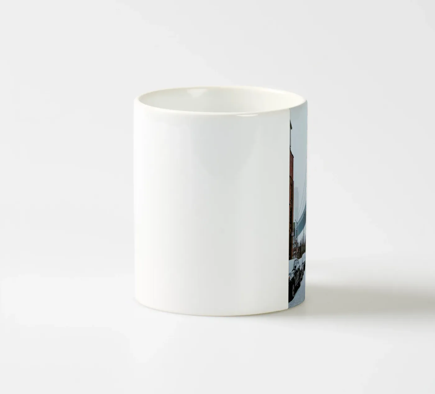 Winter Bridge ceramic mug by METROPOLIS