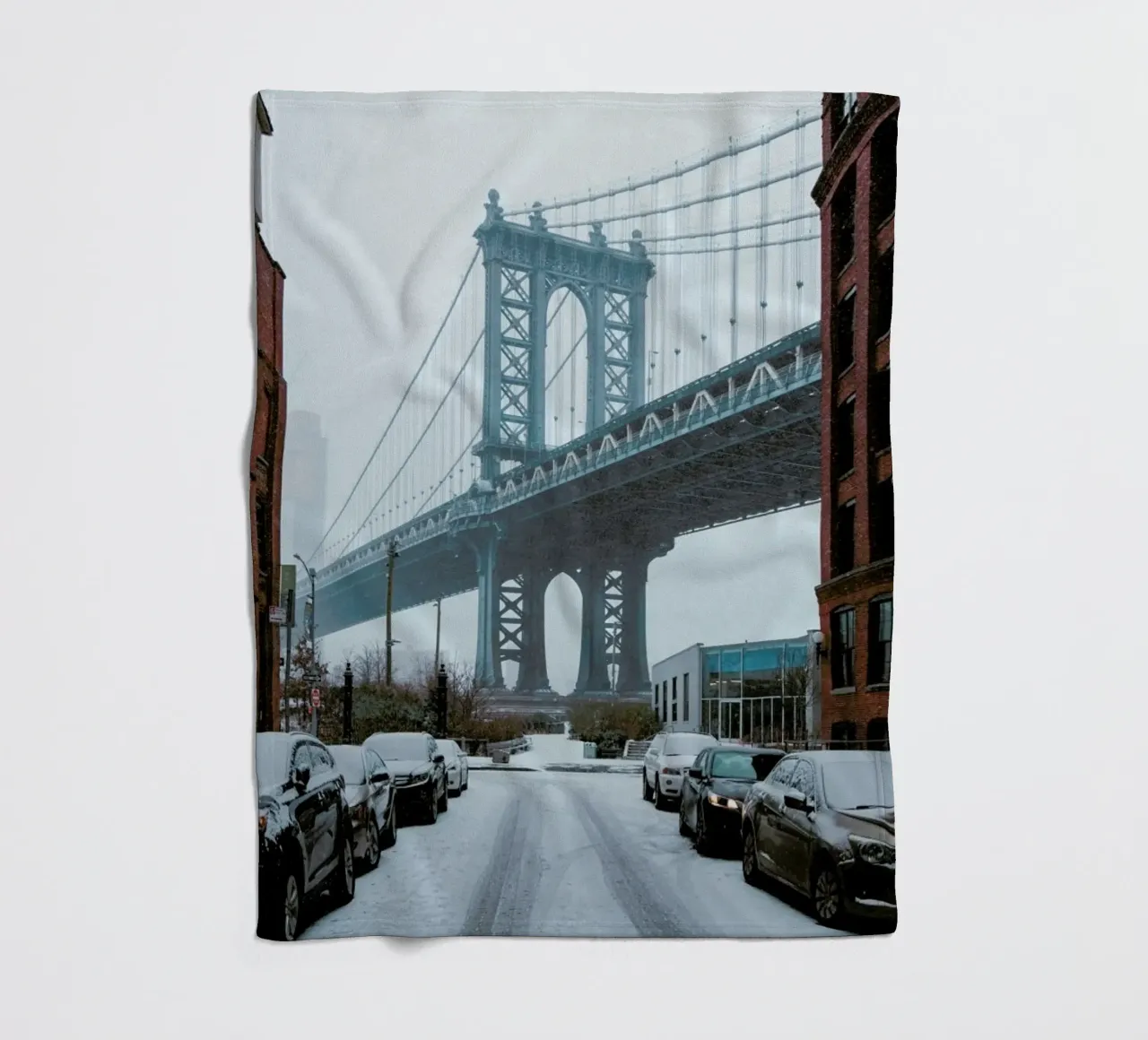 Winter Bridge Fleecedecke von METROPOLIS