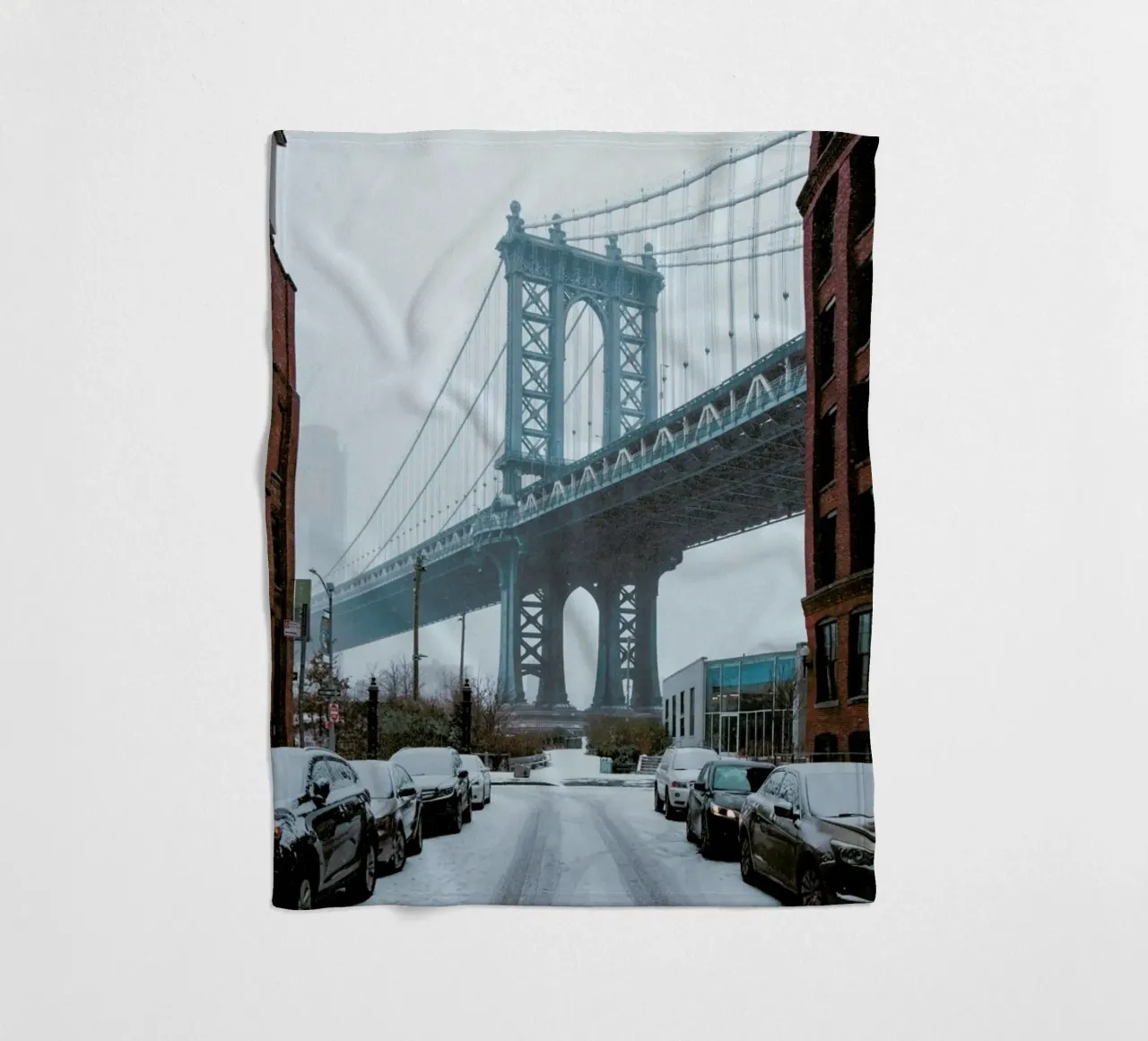 Winter Bridge Fleecedecke von METROPOLIS