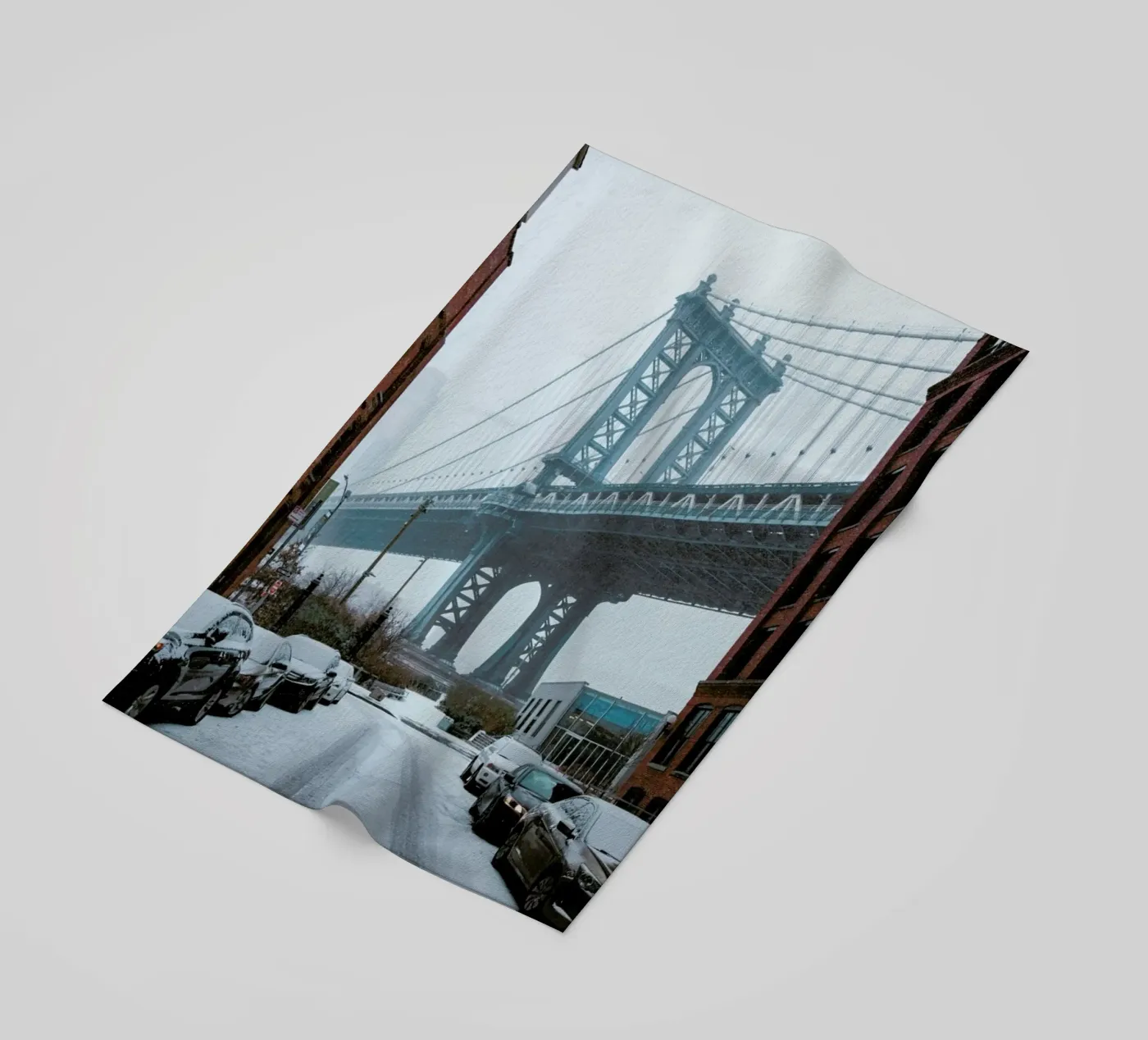 Winter Bridge beach towel by METROPOLIS