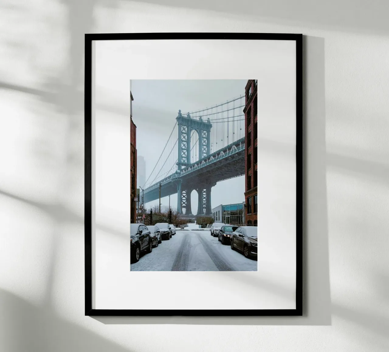 Winter Bridge poster con telaio in legno da METROPOLIS