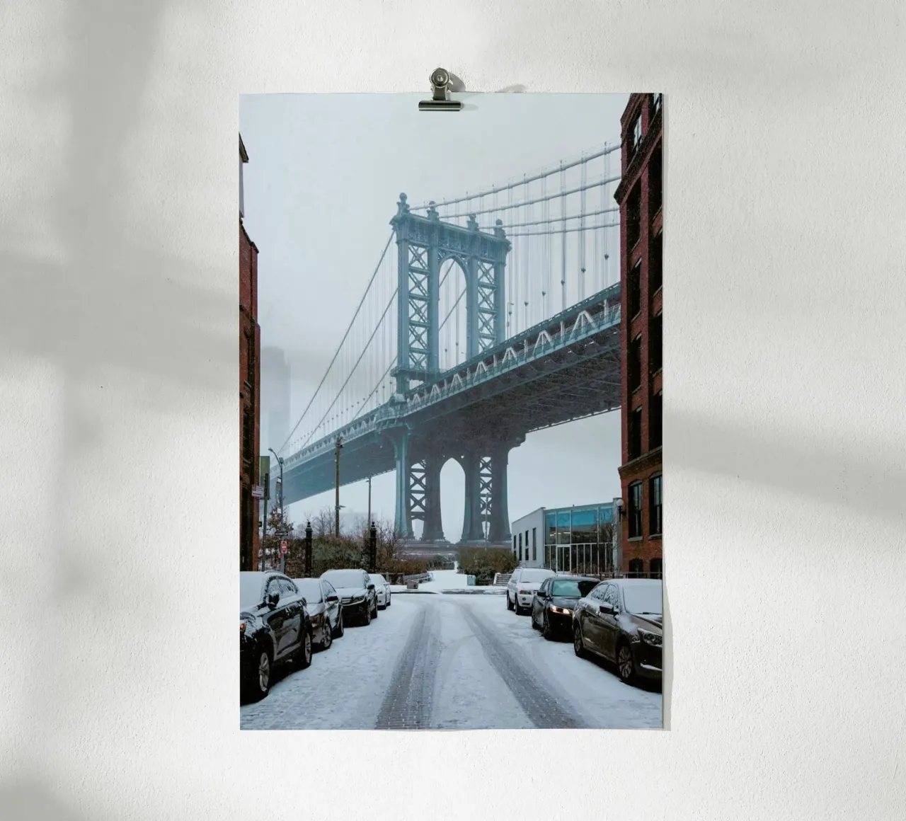 Winter Bridge poster con telaio in legno da METROPOLIS