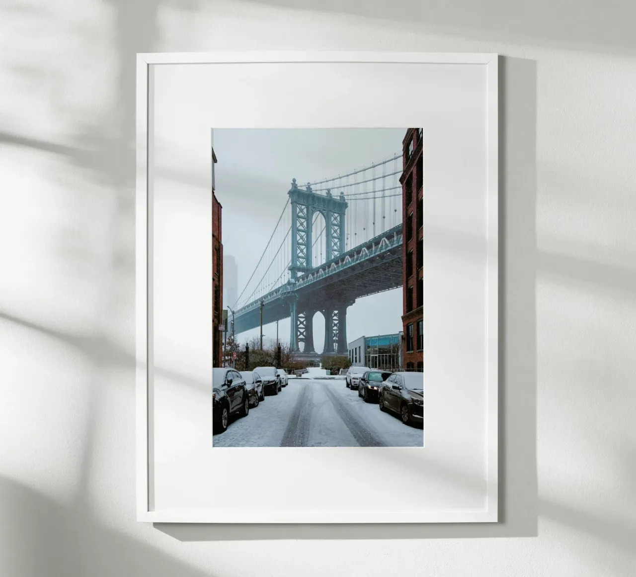 Winter Bridge poster con telaio in legno da METROPOLIS