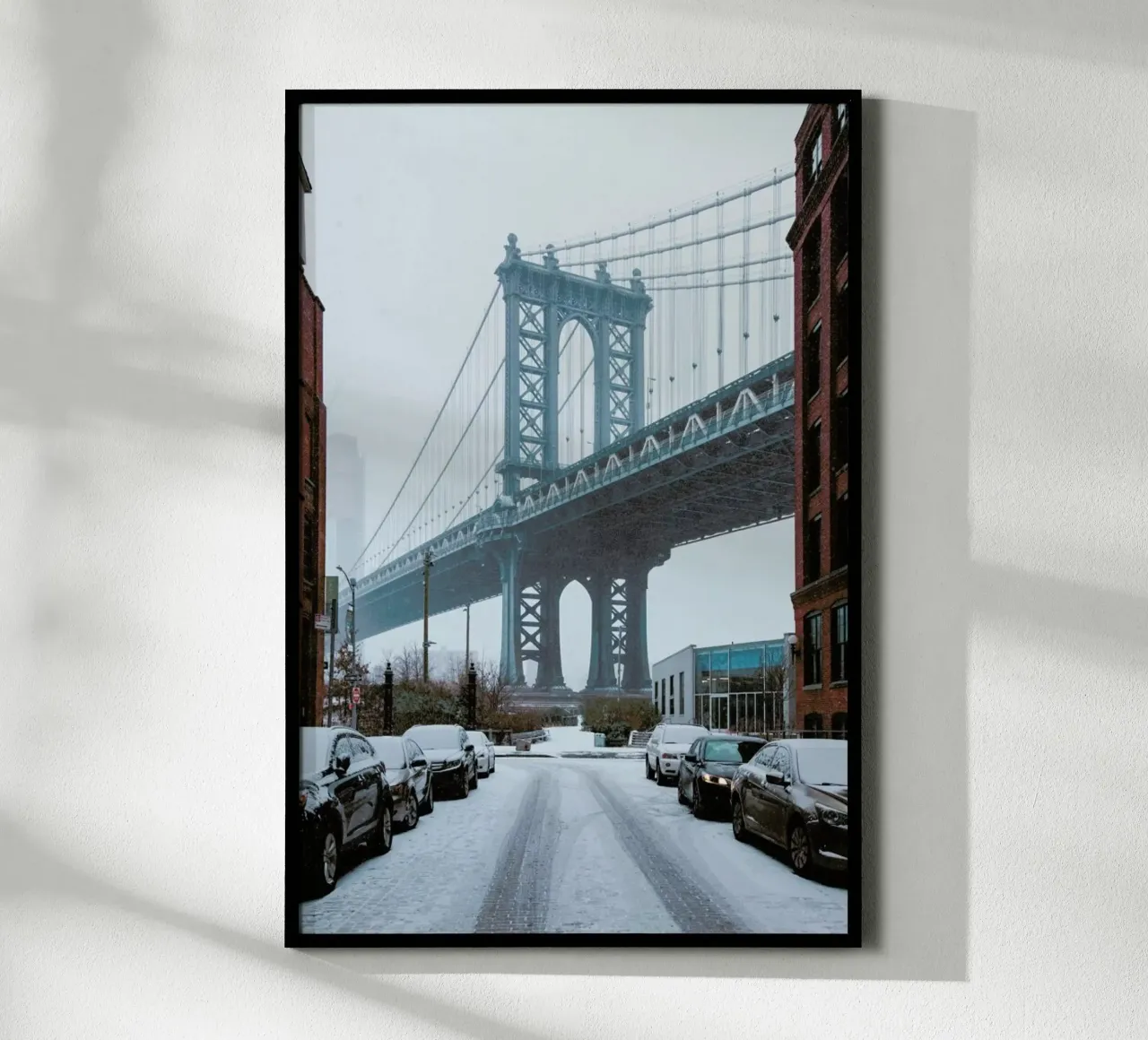 Winter Bridge poster con telaio in legno da METROPOLIS