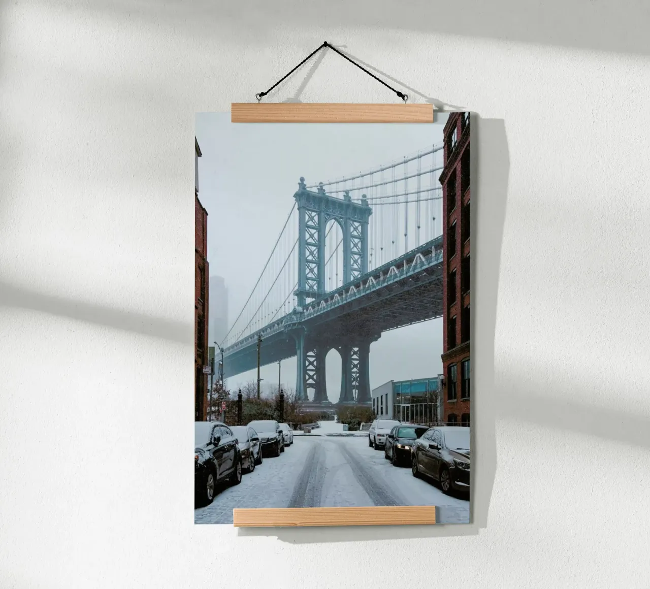 Winter Bridge poster con telaio in legno da METROPOLIS