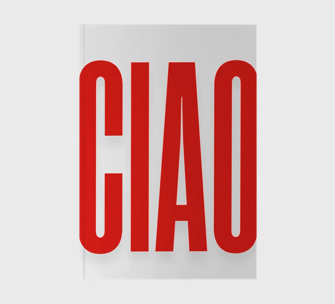 Minimalist “CIAO” Typography in Bold Red Letters notebook by The Quote Collective