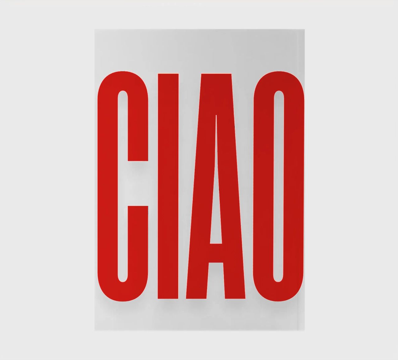 Minimalist “CIAO” Typography in Bold Red Letters notebook by The Quote Collective