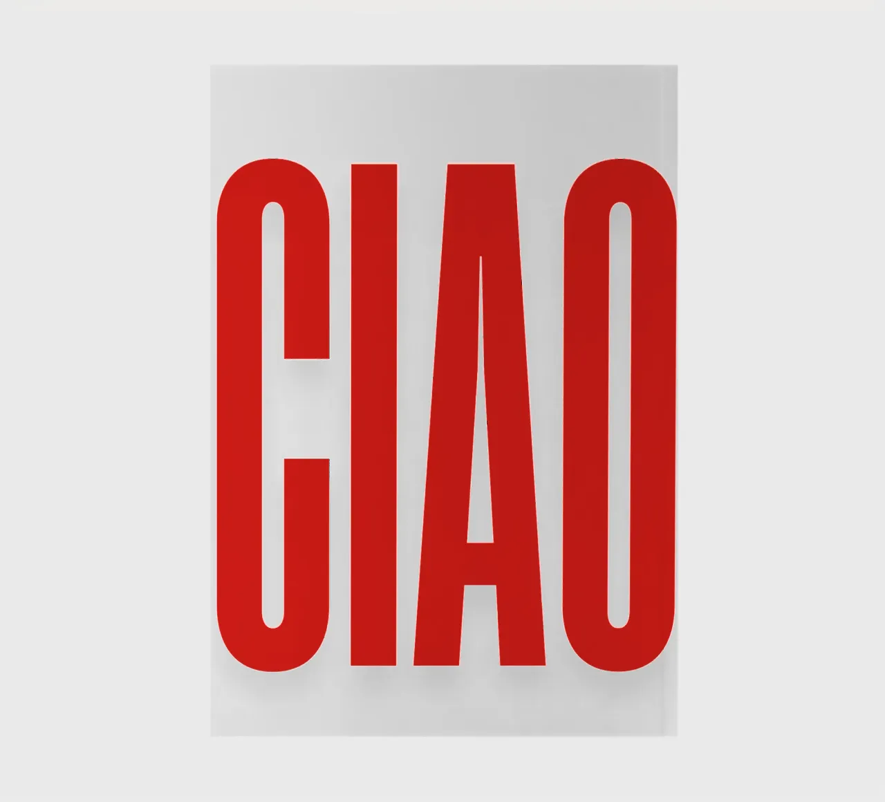 Minimalist “CIAO” Typography in Bold Red Letters notebook by The Quote Collective