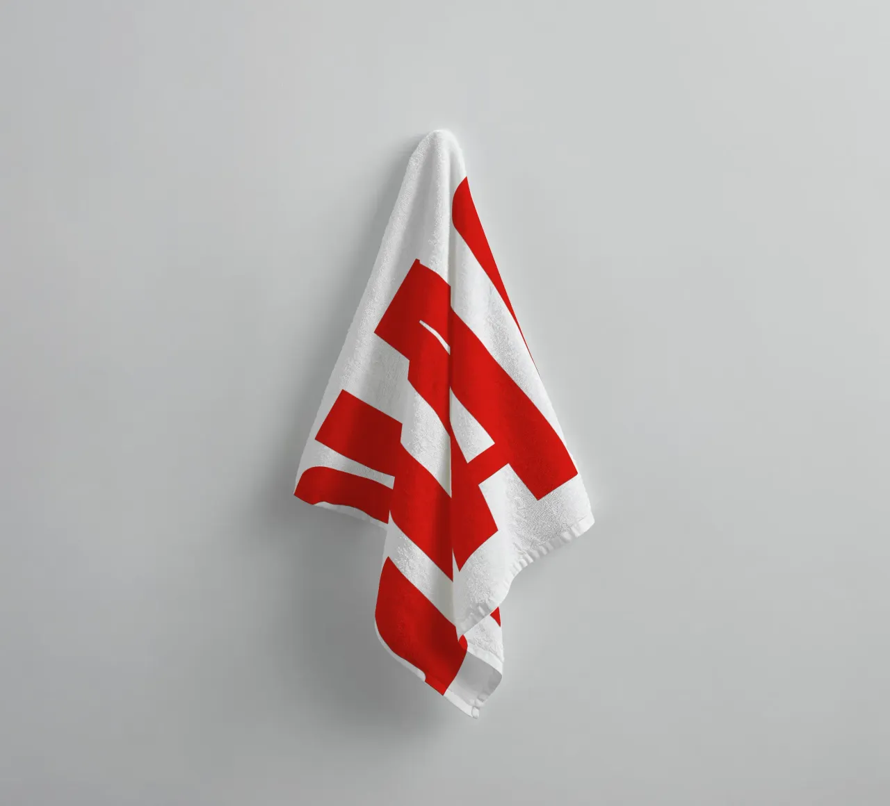 Minimalist “CIAO” Typography in Bold Red Letters towel by The Quote Collective