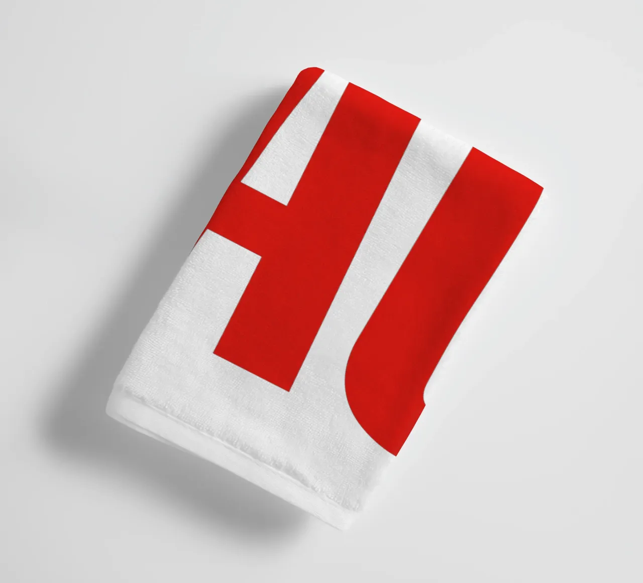 Minimalist “CIAO” Typography in Bold Red Letters towel by The Quote Collective
