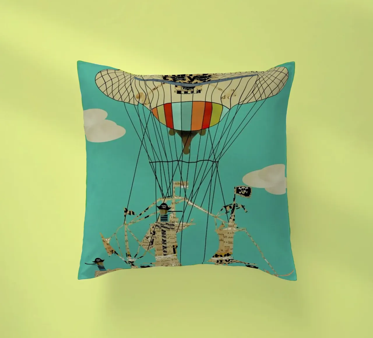 sky pirates cuscino da Brian Buckley