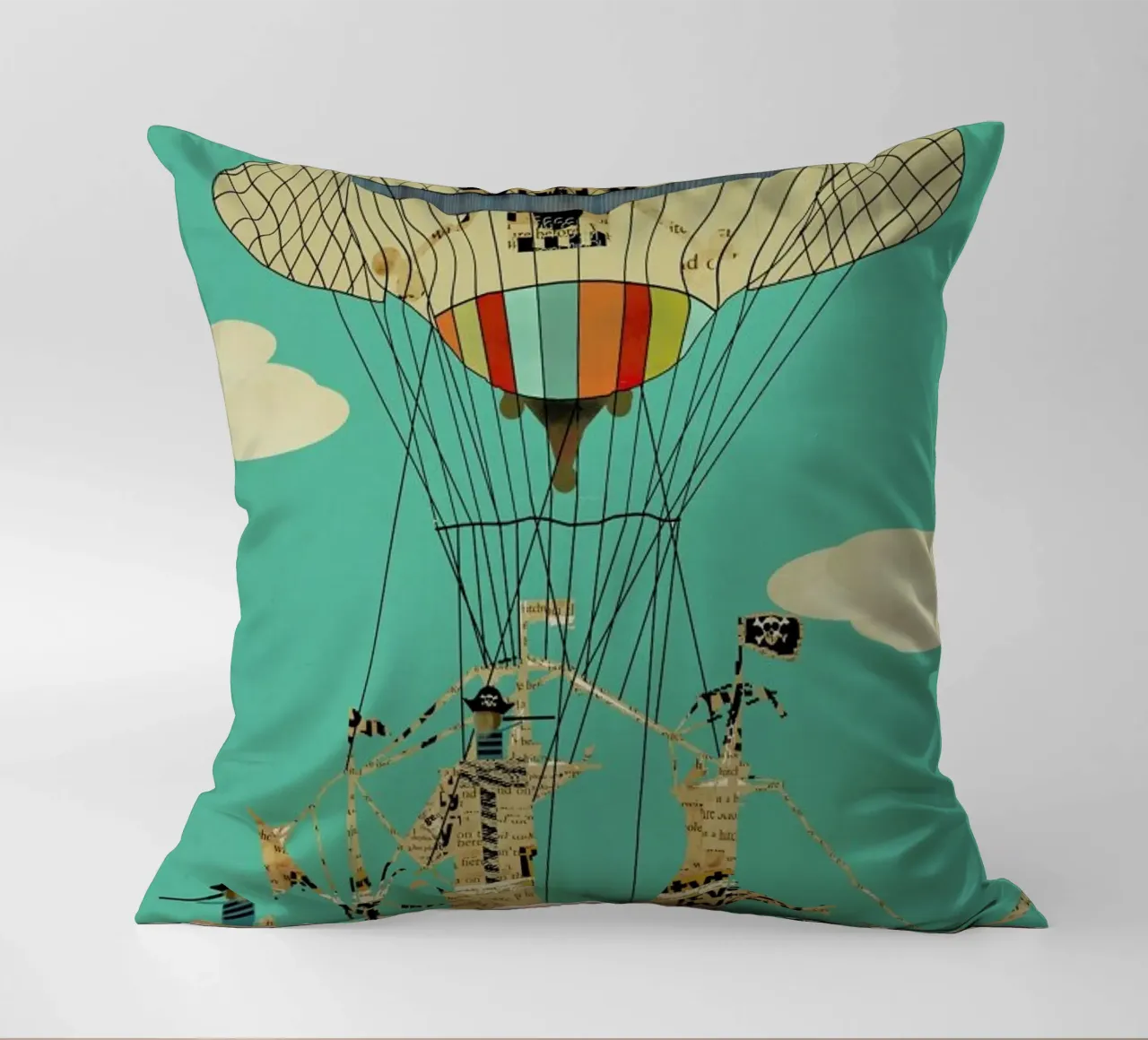 sky pirates cuscino da Brian Buckley