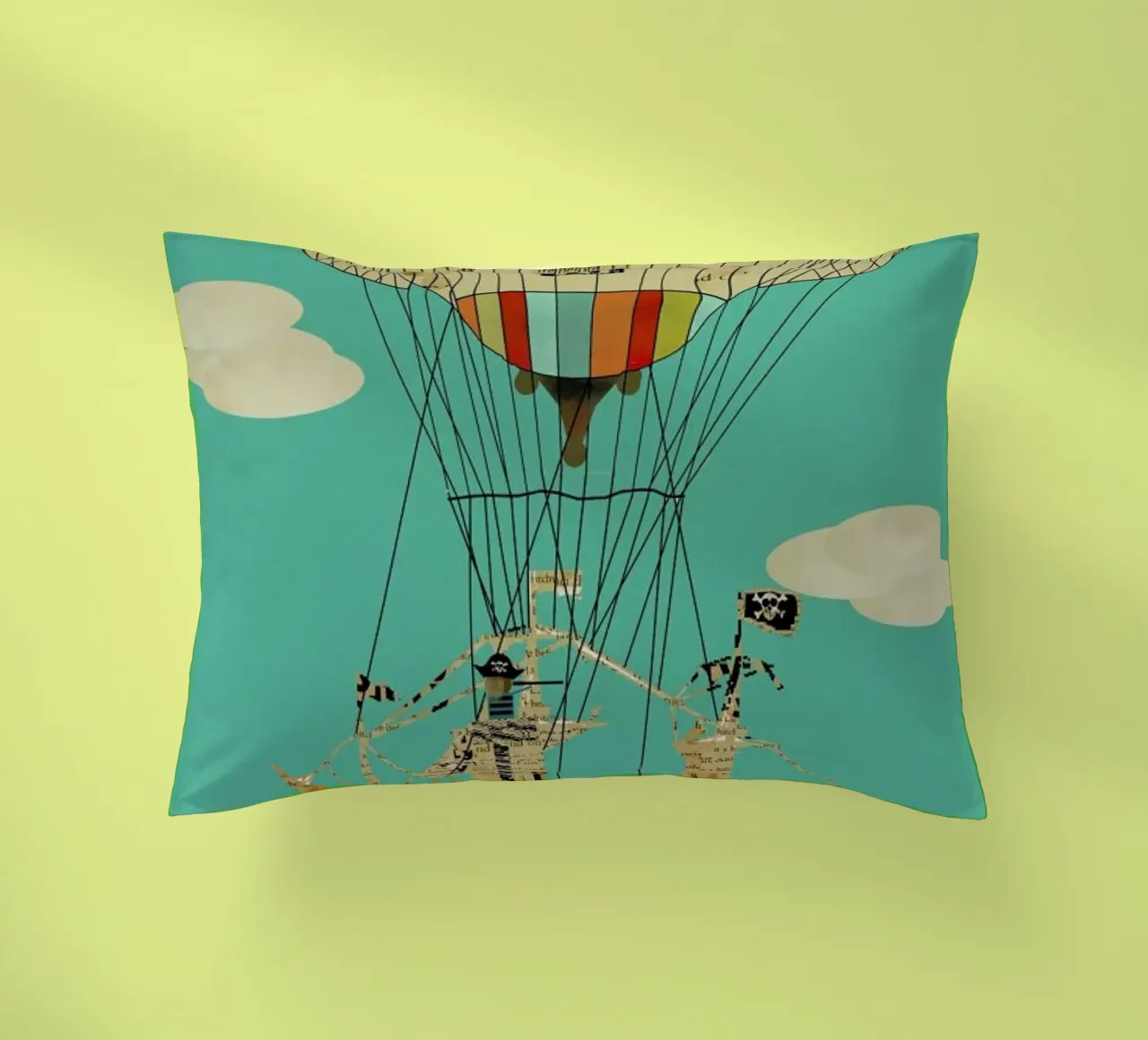 sky pirates cuscino da Brian Buckley